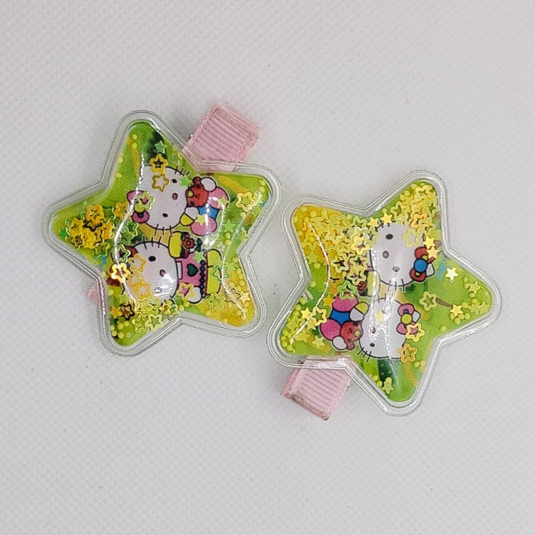 Glittering Star Character Hair Pins