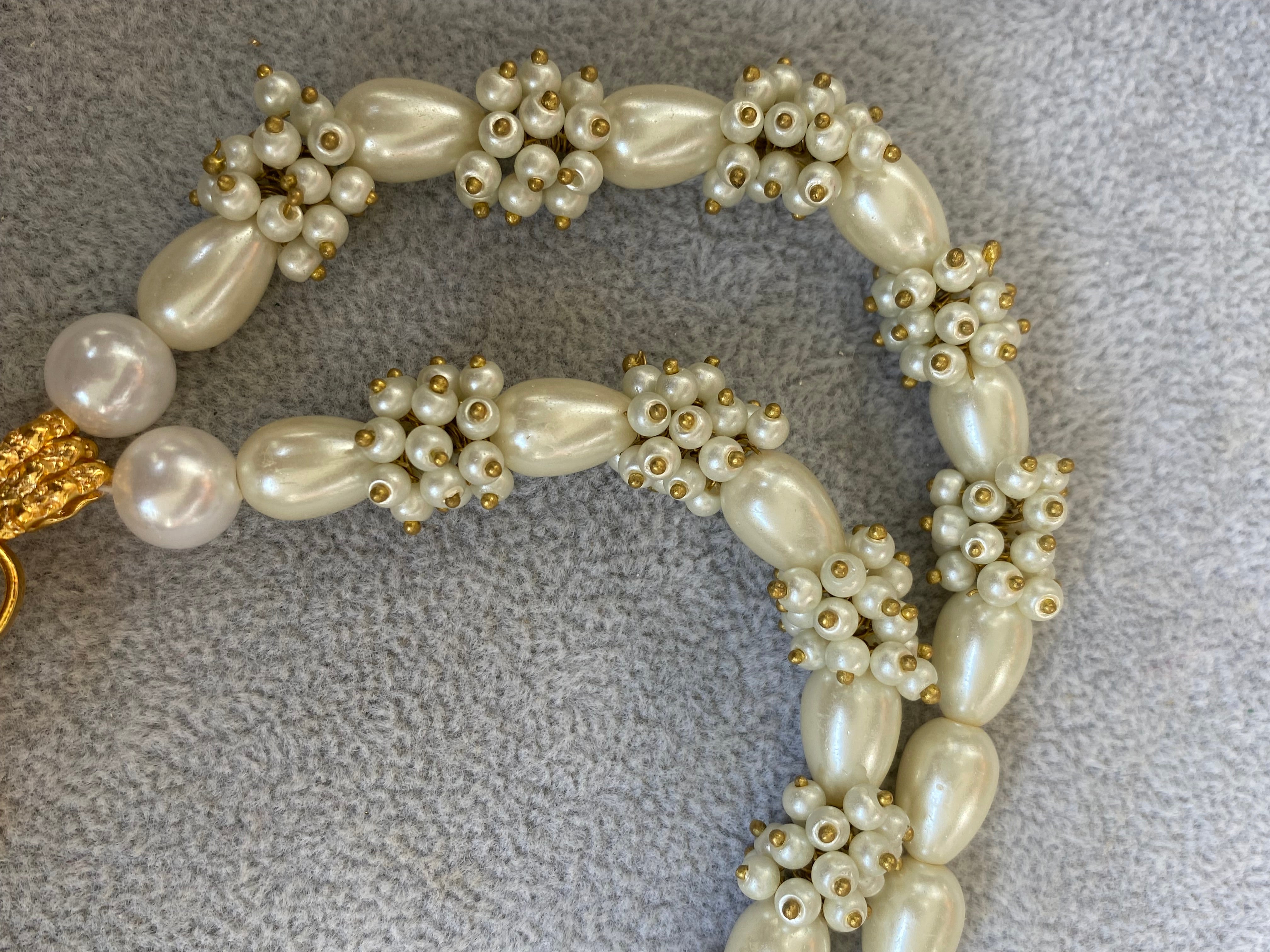 Ethereal Pearl Mala with Intricate Pendant