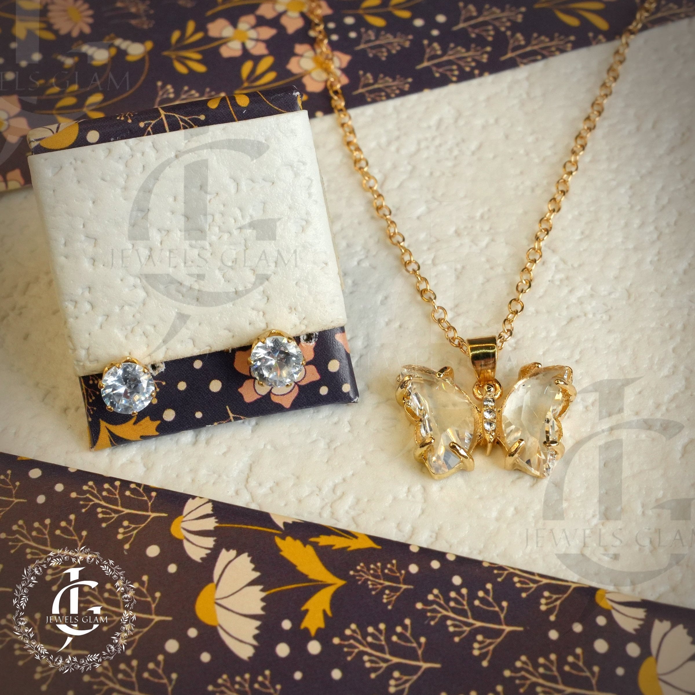 Crystal Butterfly Elegance Jewelry Set