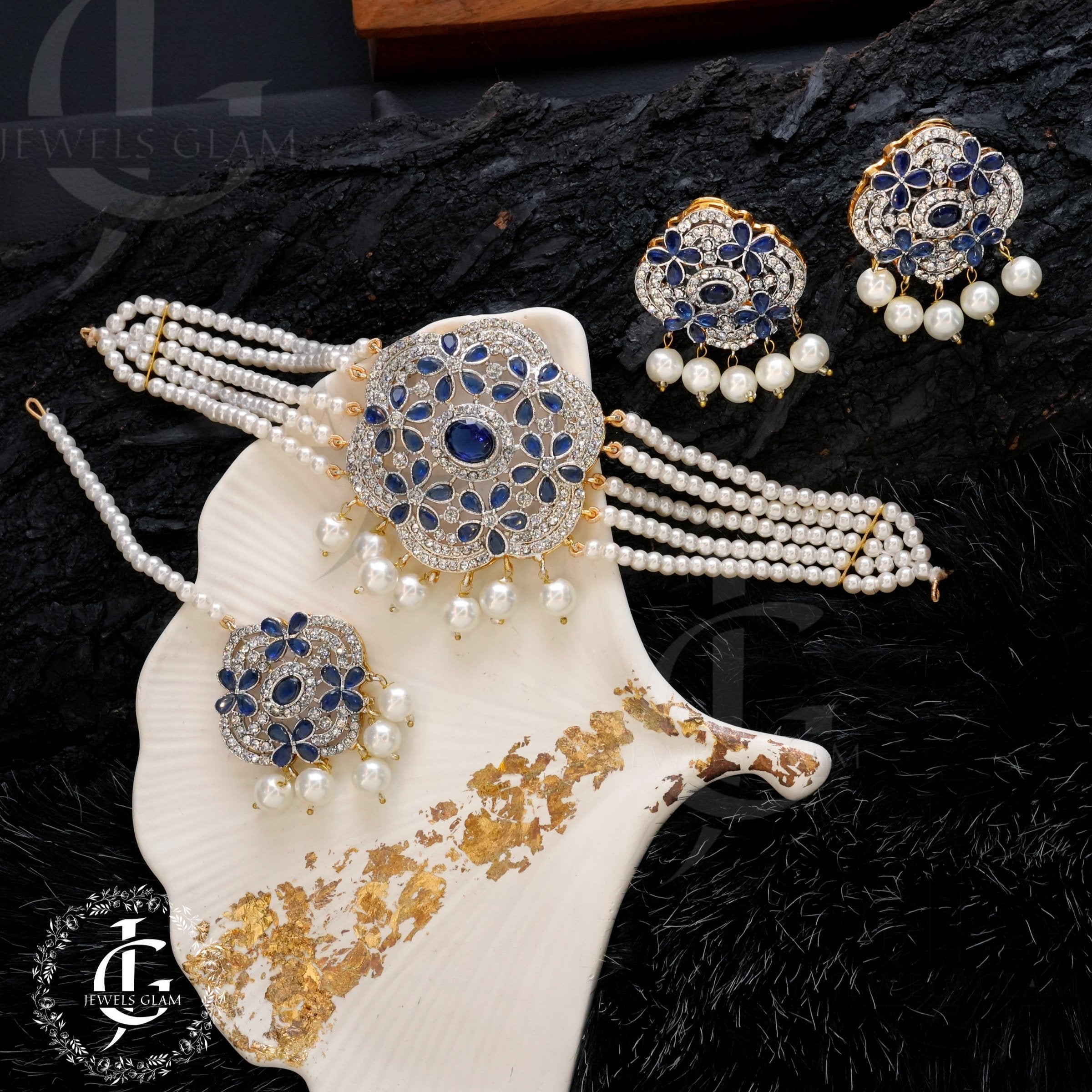Midnight Pearl Elegance Jewelry Set