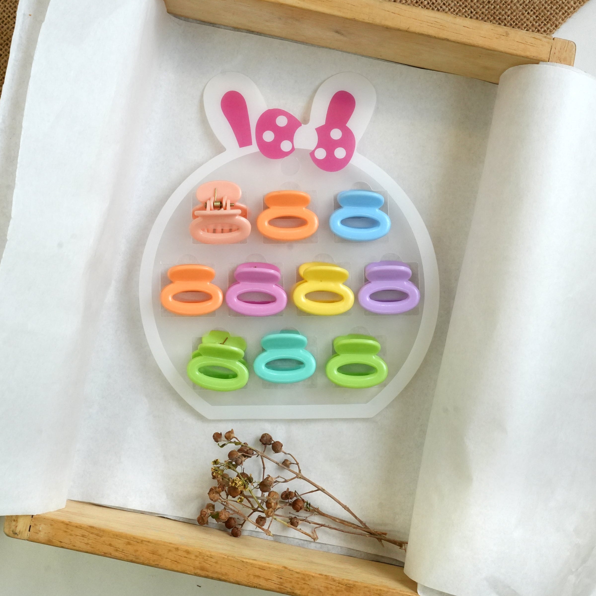 Mini Pastel Hair Claw Clip Set
