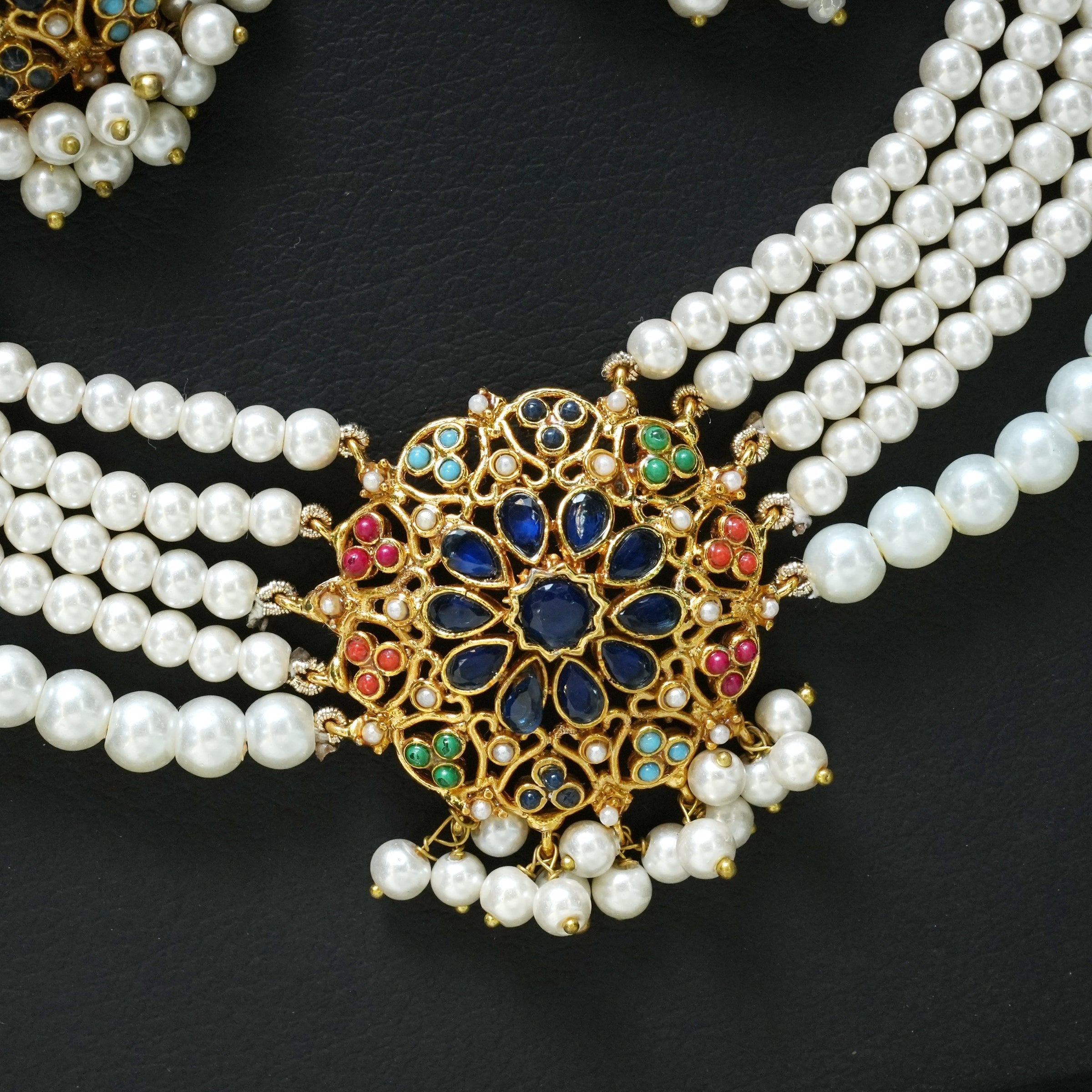 Nauratan Choker Set With Earrings and Tikka