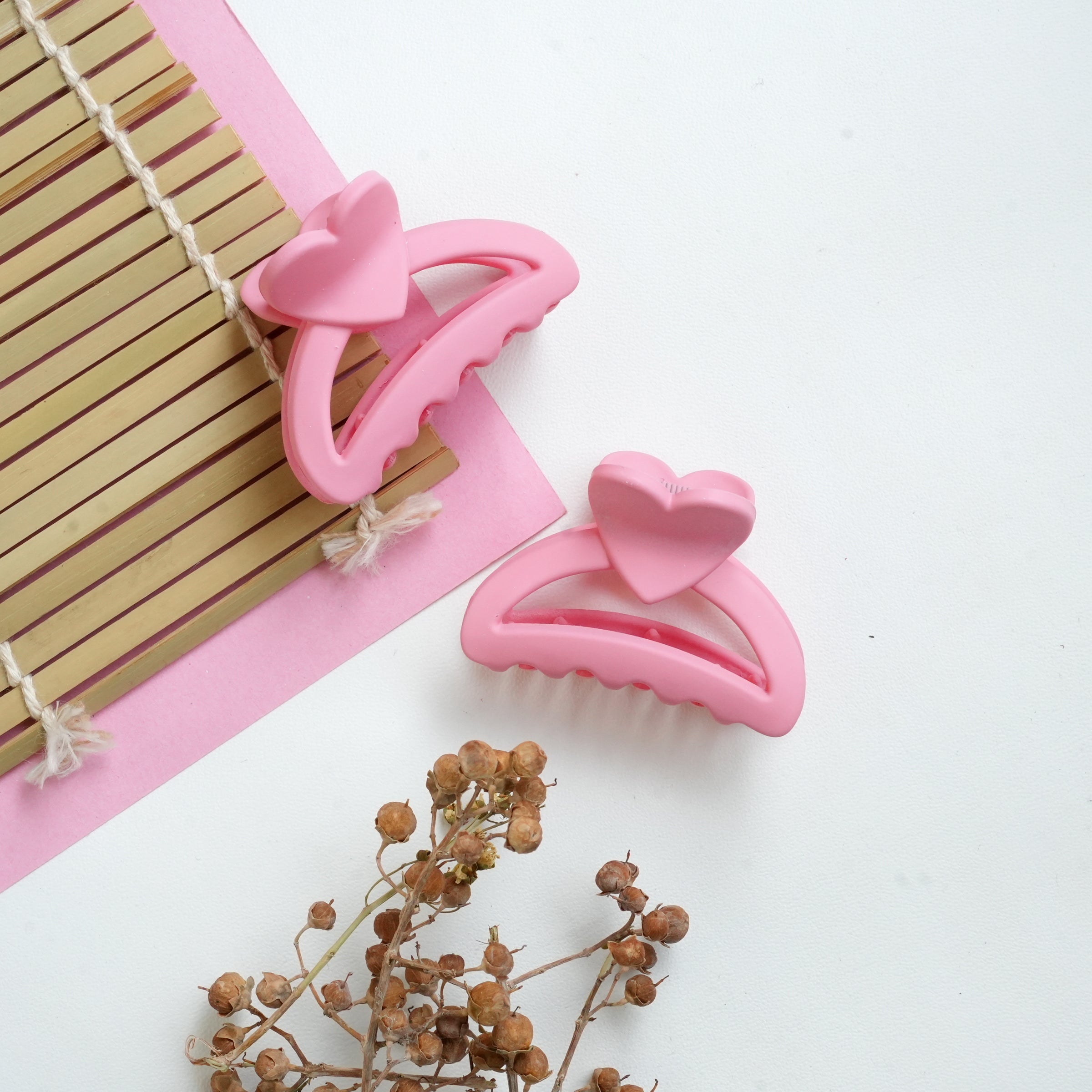 Heart Accent Pastel Hair Catchers Pair