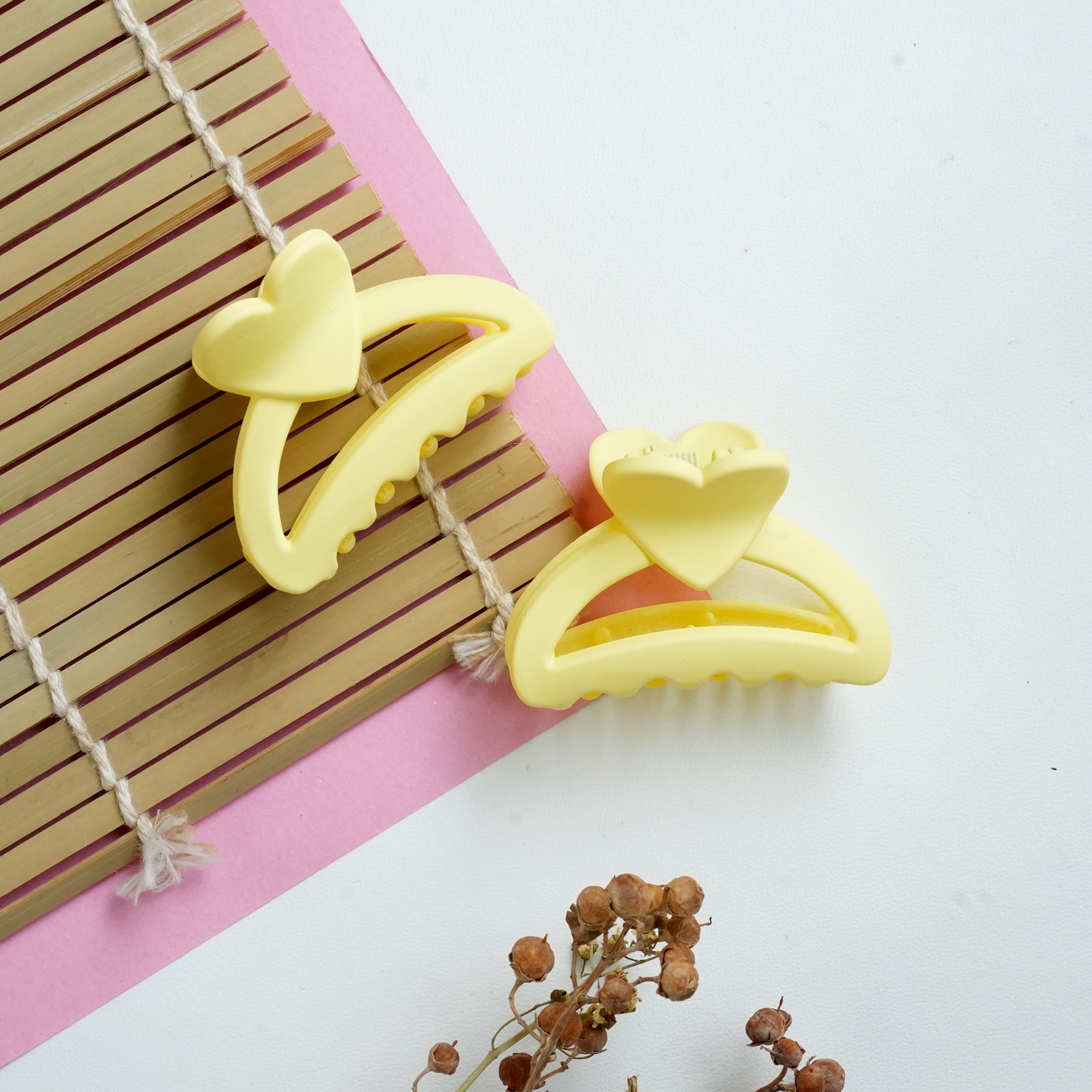 Heart Accent Pastel Hair Catchers Pair