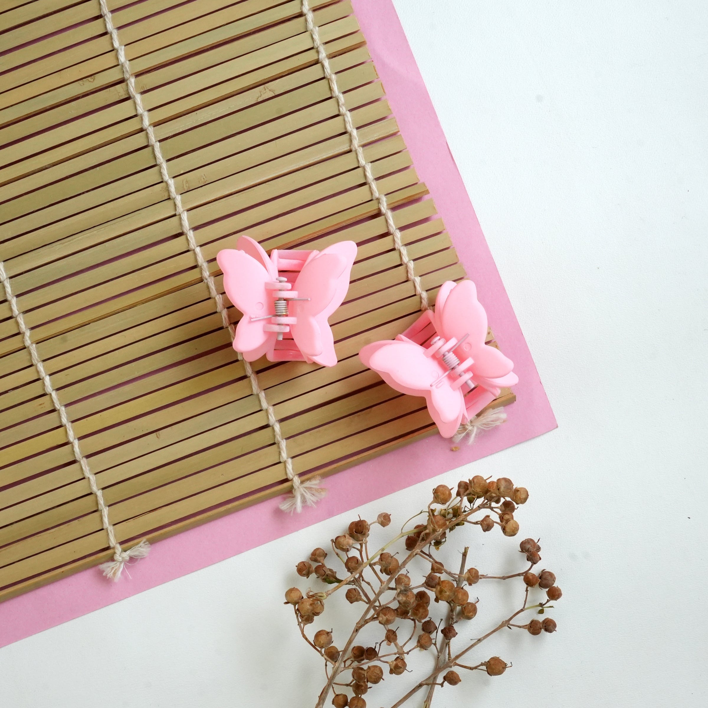Butterfly Charm Matte Hair Catchers pair