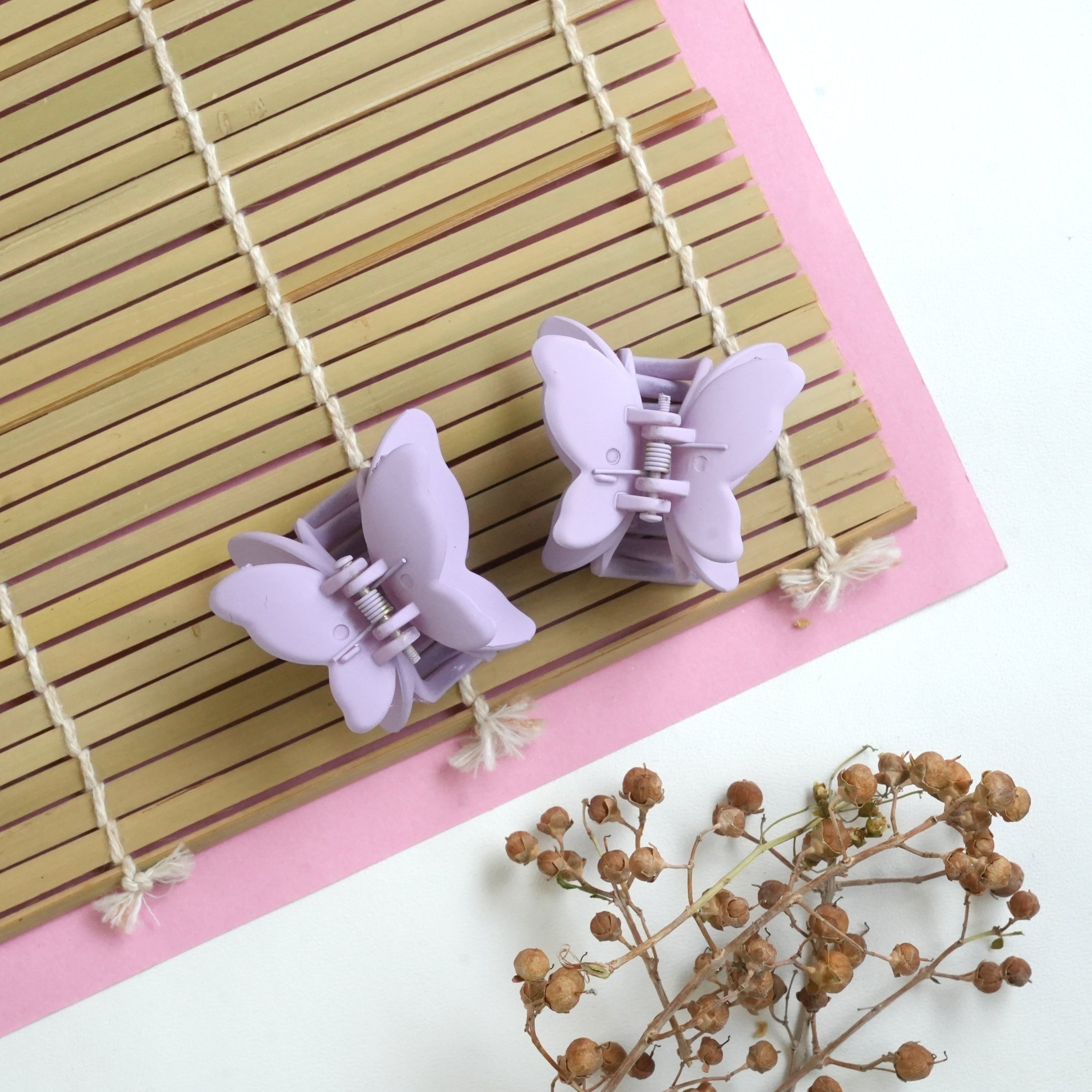 Butterfly Charm Matte Hair Catchers pair
