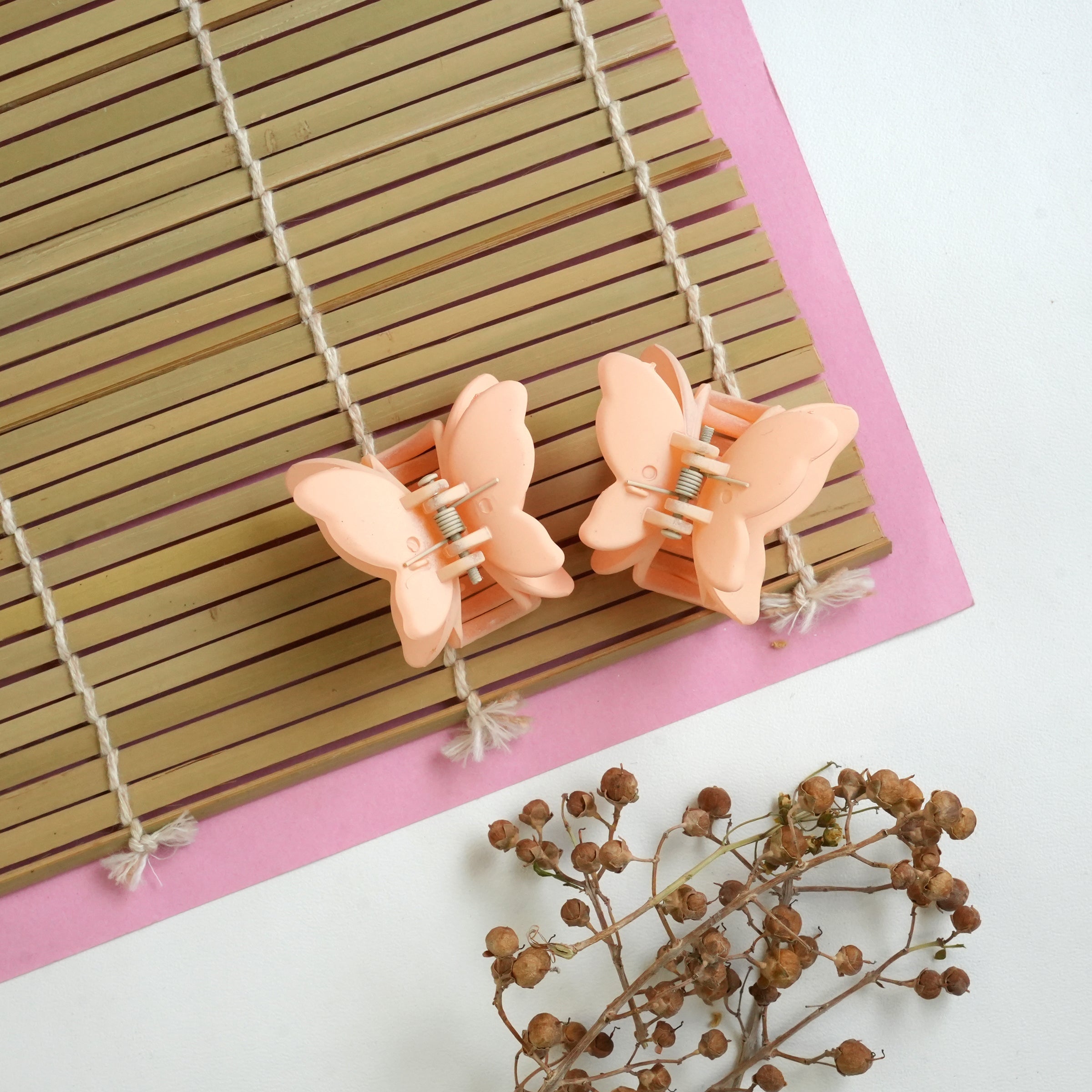 Butterfly Charm Matte Hair Catchers pair
