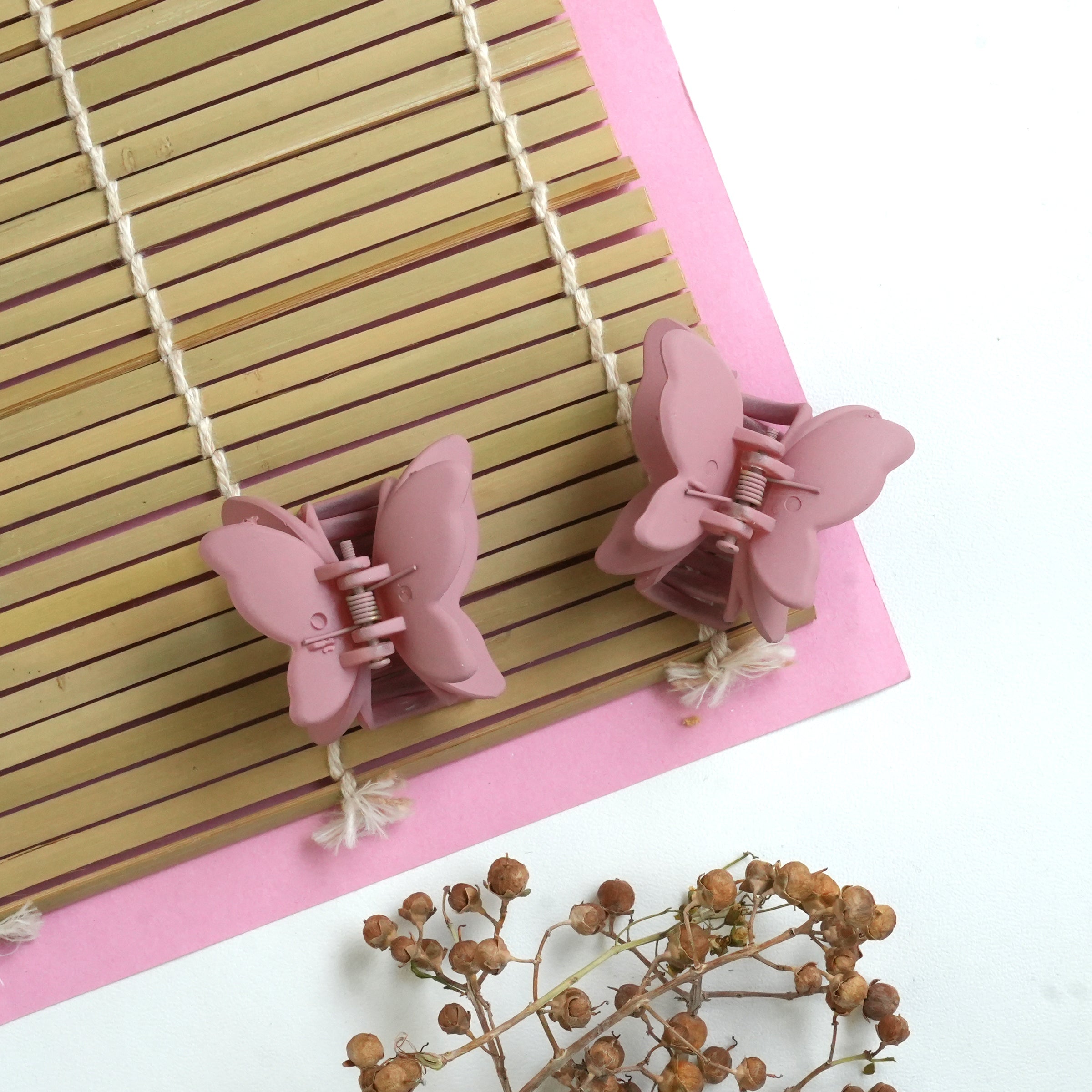 Butterfly Charm Matte Hair Catchers pair
