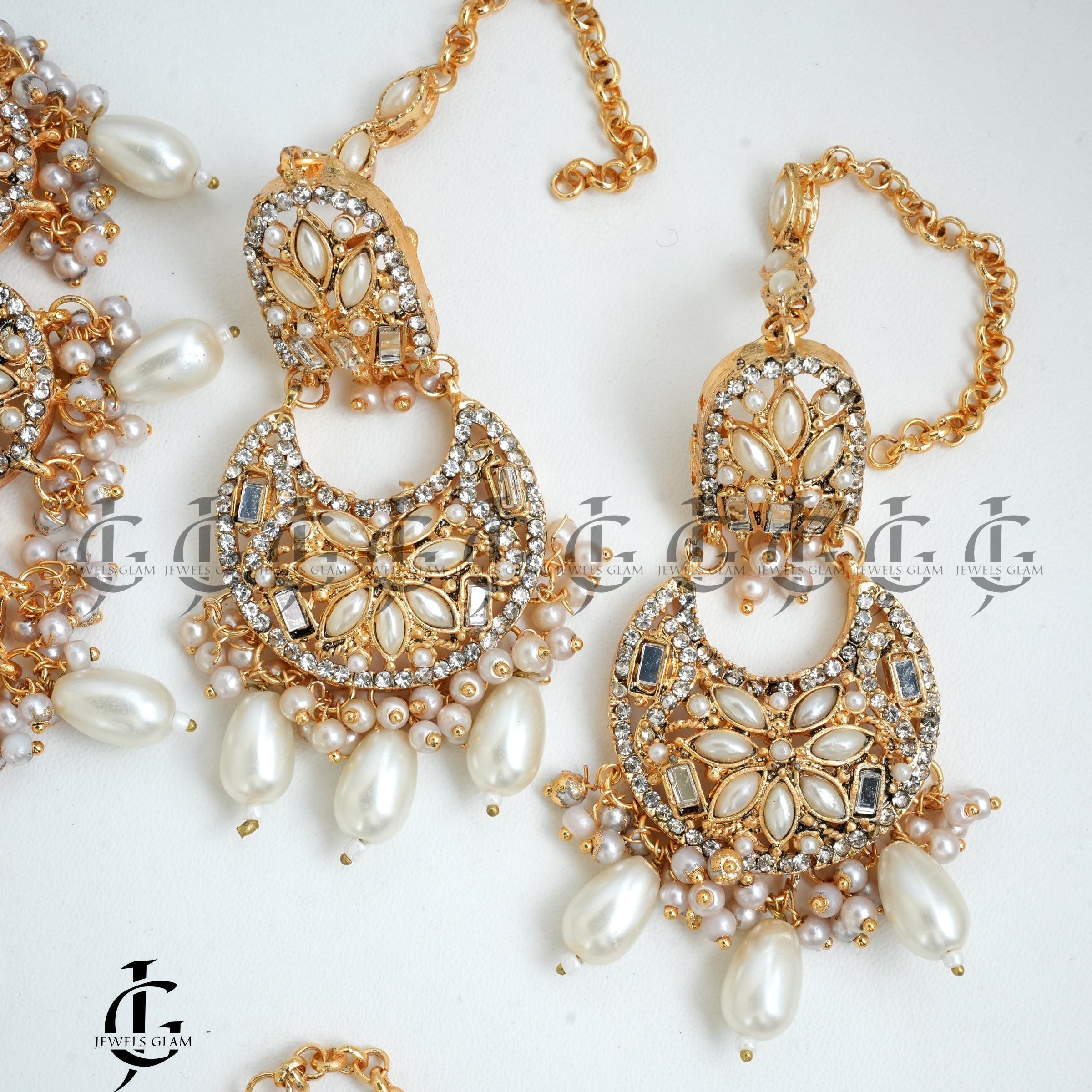Pearl Bloom Bridal Choker Jewelry Set