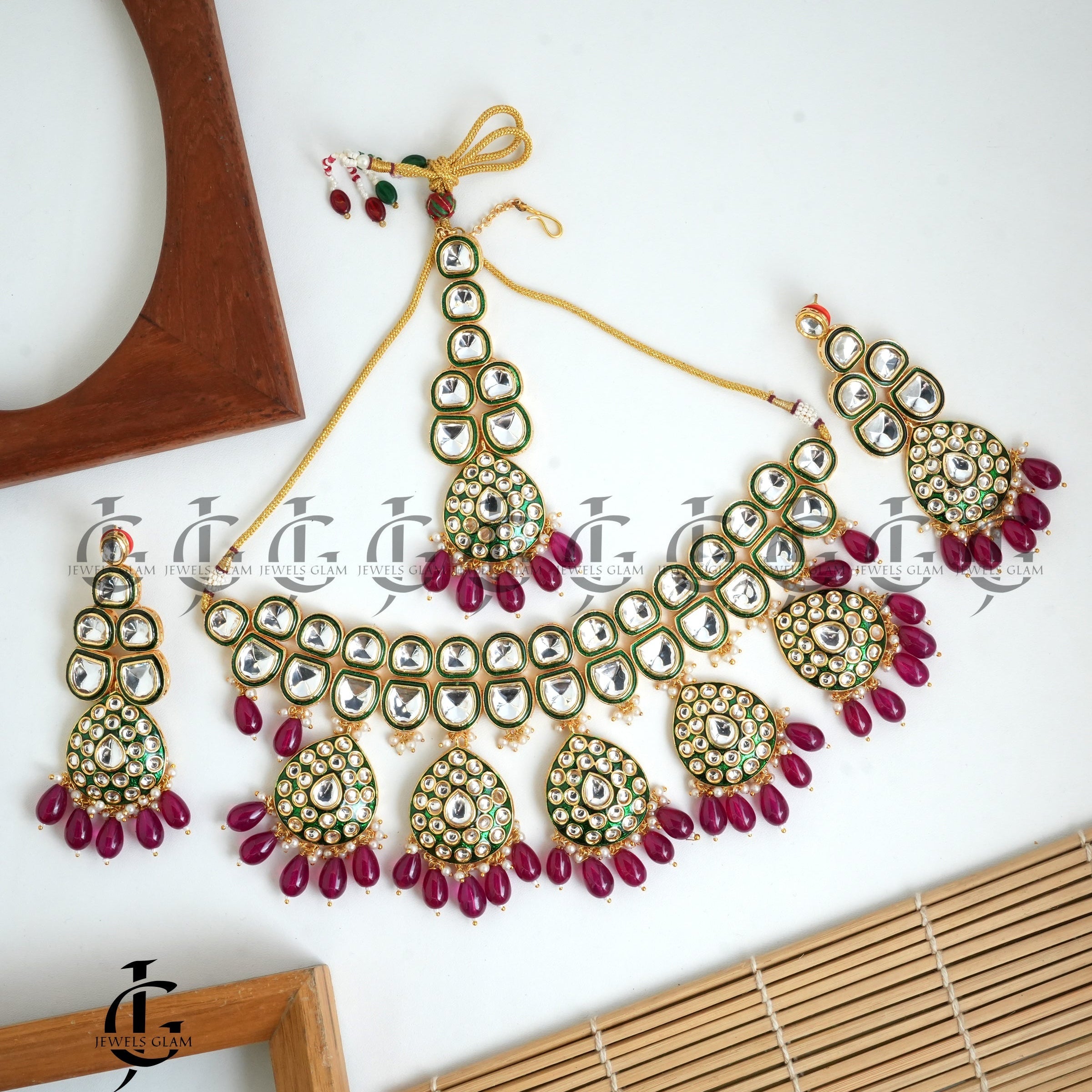 Ruby Radiance Kundan Bridal Jewelry Set