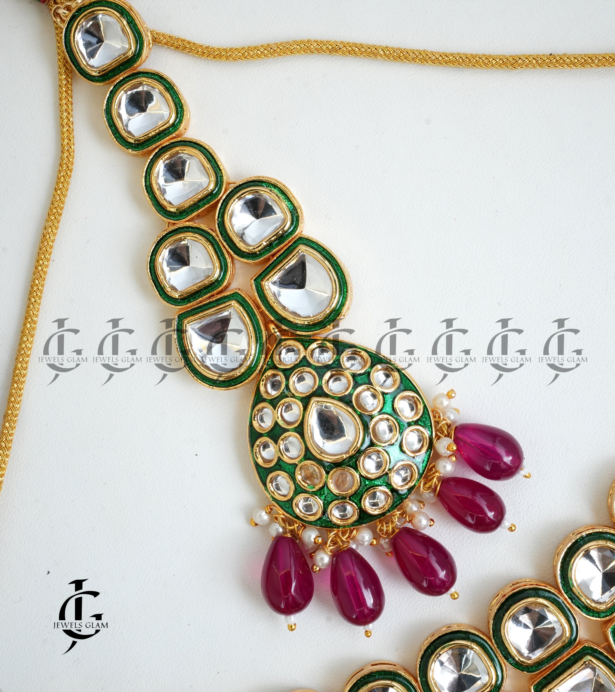 Ruby Radiance Kundan Bridal Jewelry Set