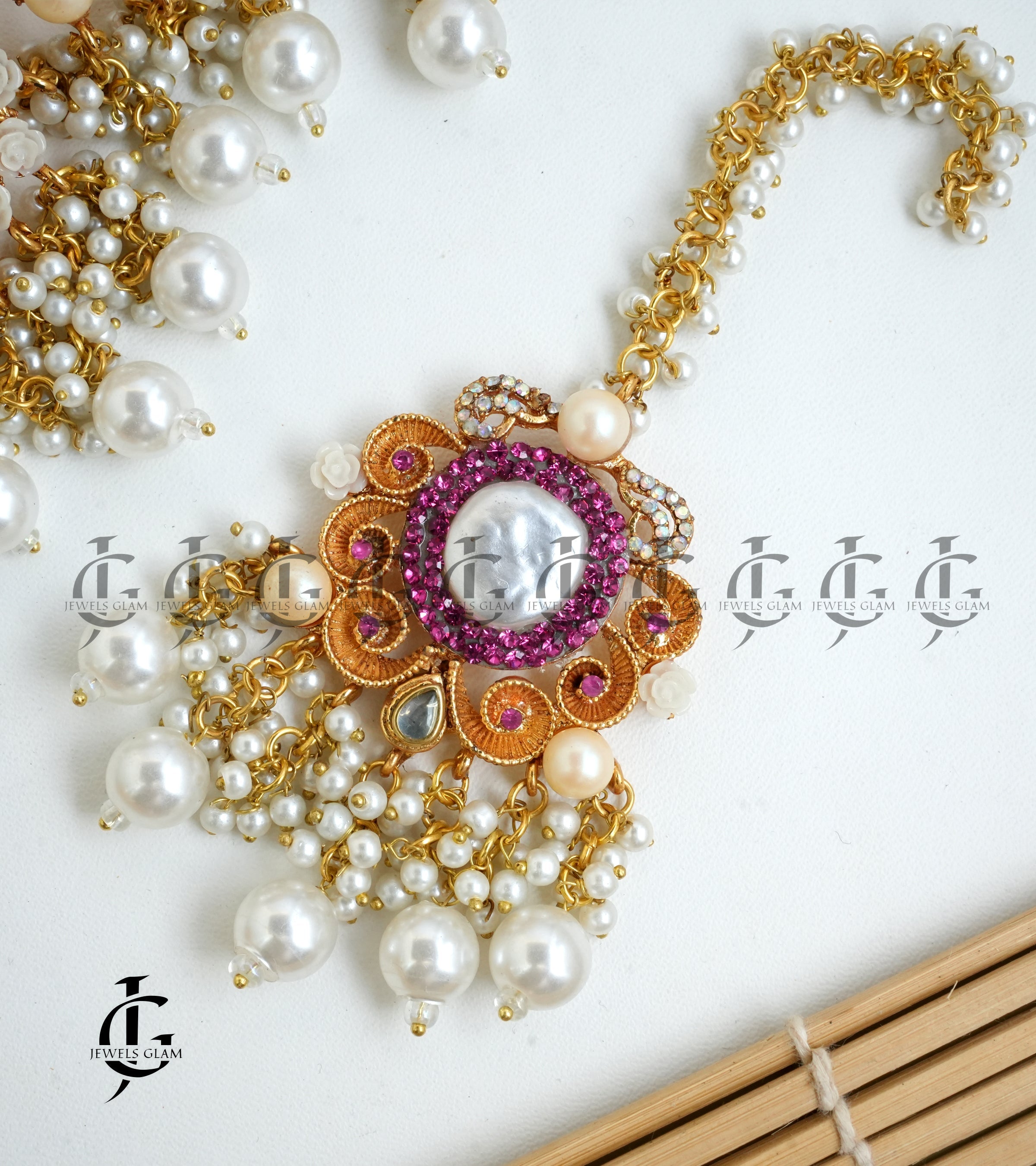Pearl and Pink Radiance Bridal Jewelry Set