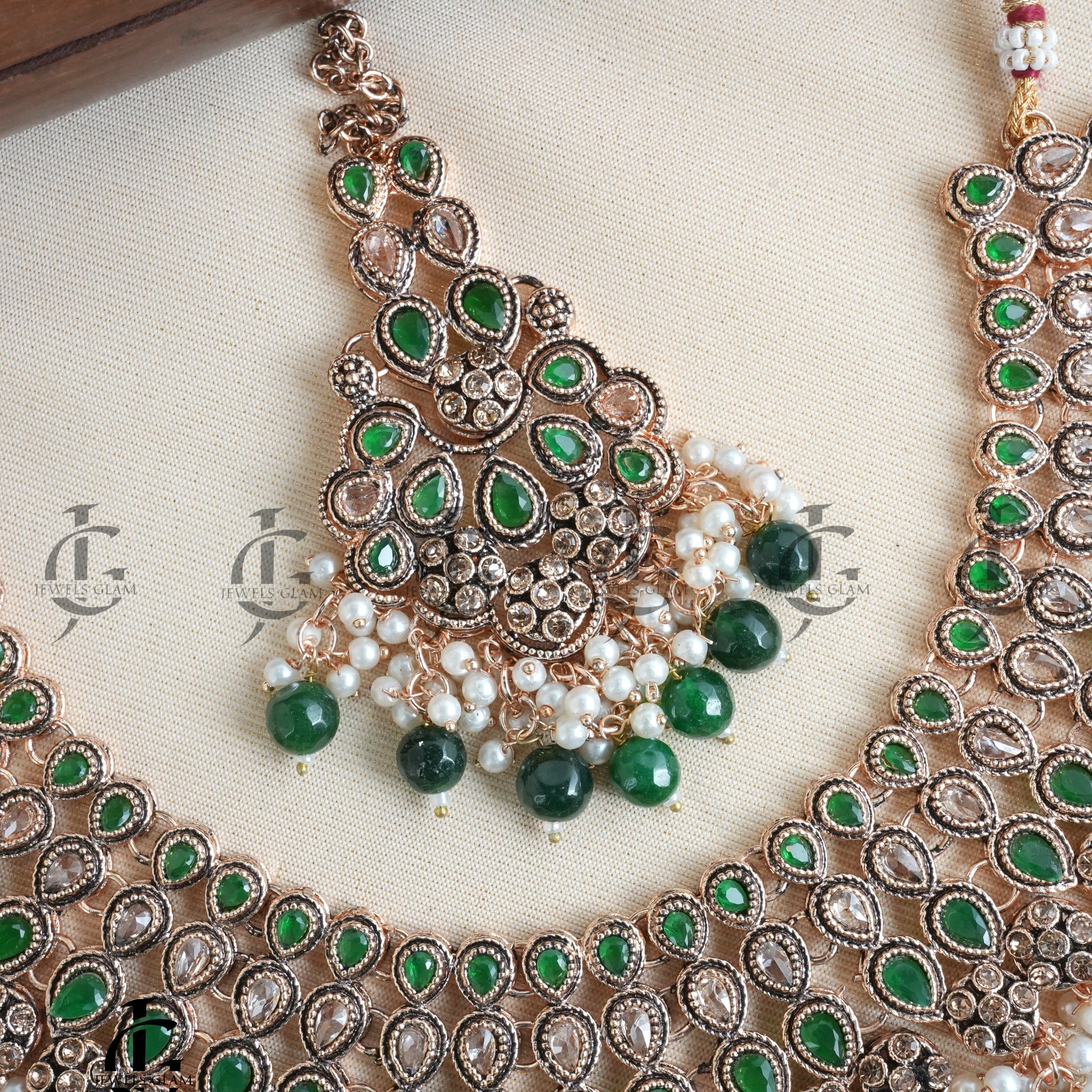Golden Radiance Pearl Bridal Jewelry Set