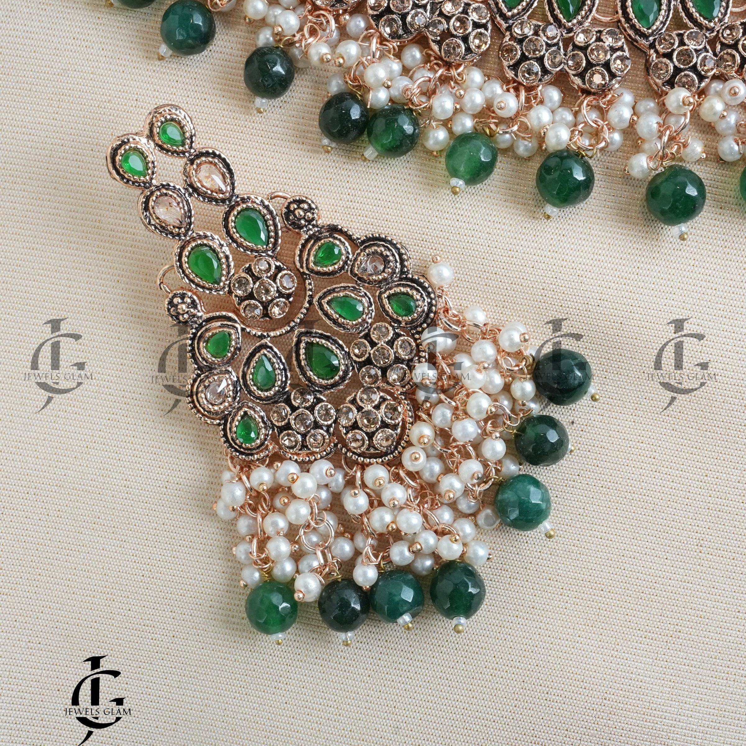 Golden Radiance Pearl Bridal Jewelry Set