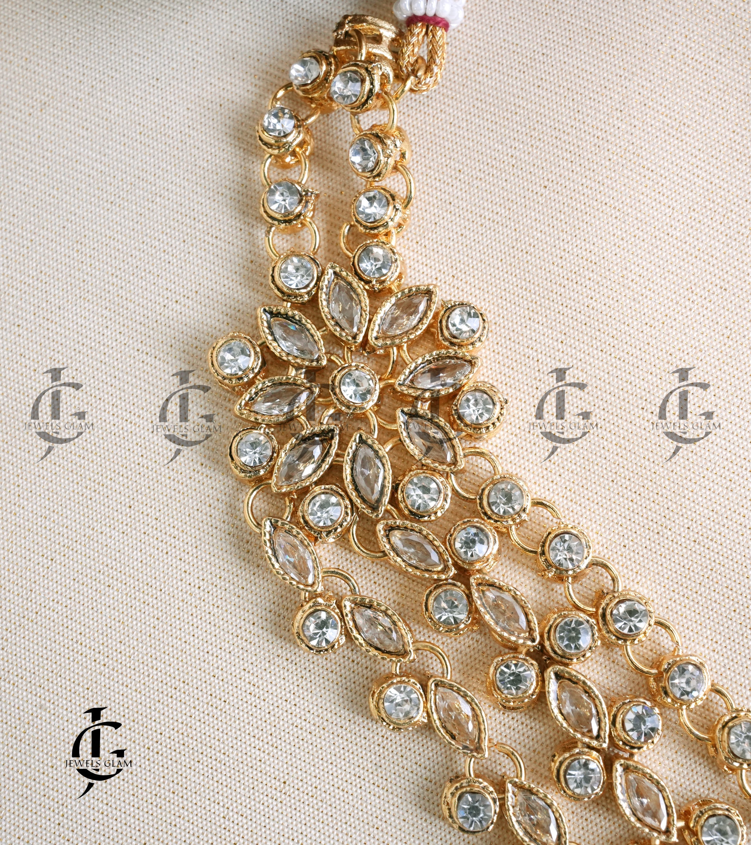 Radiant Floral Multi-Layer Kundan Mala