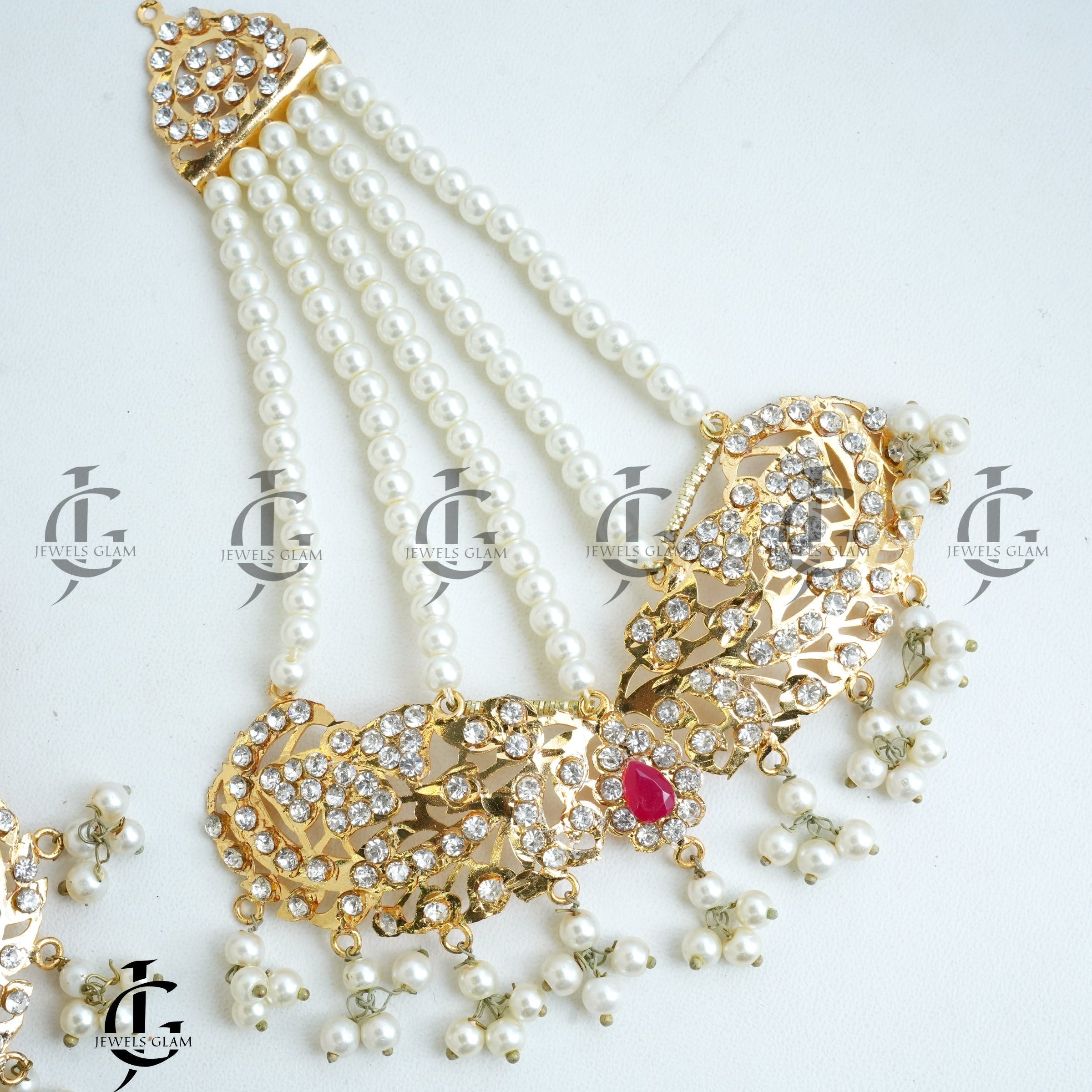 Royal Pearl Kundan Bridal Jewelry Set