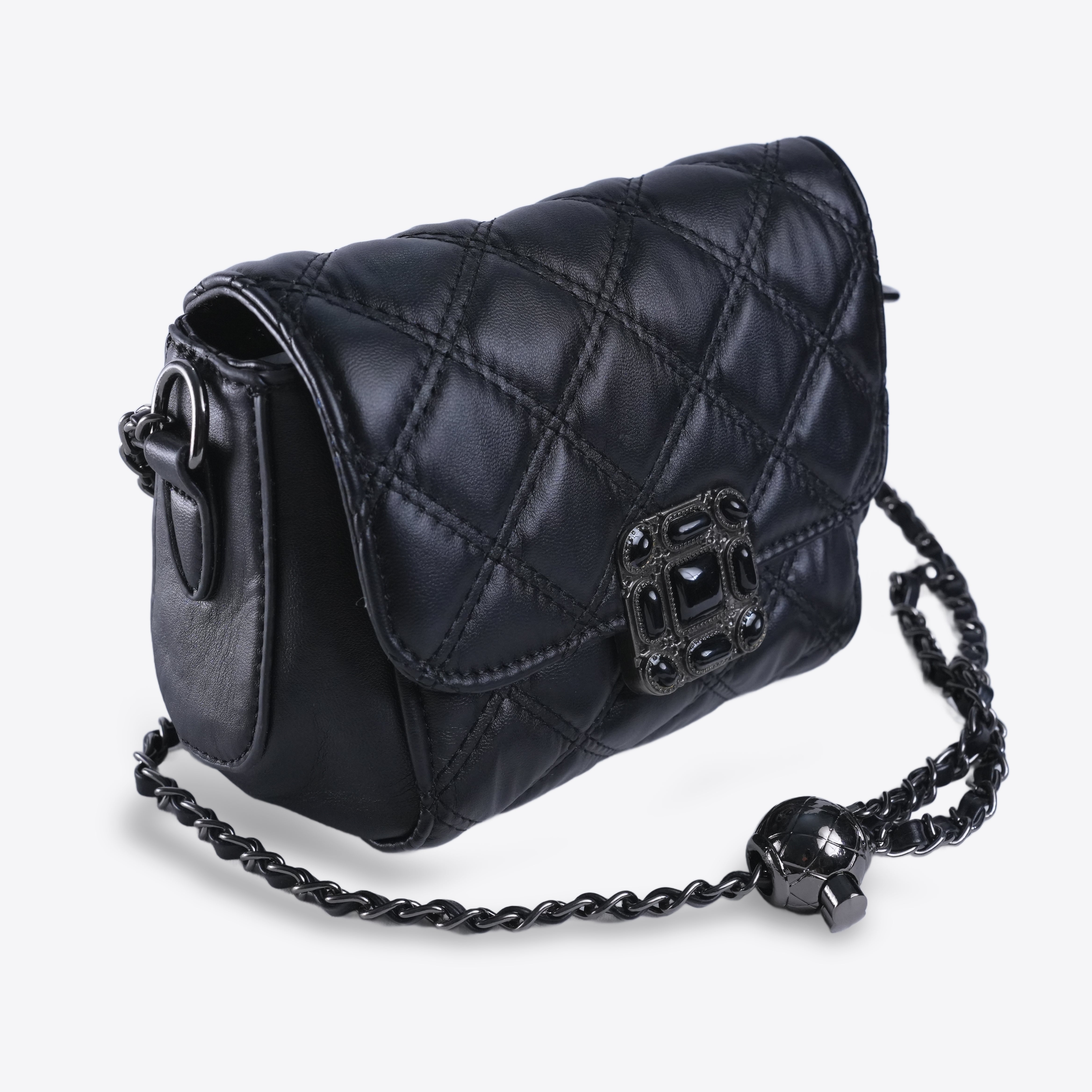 Black Bag With Stoned Lock