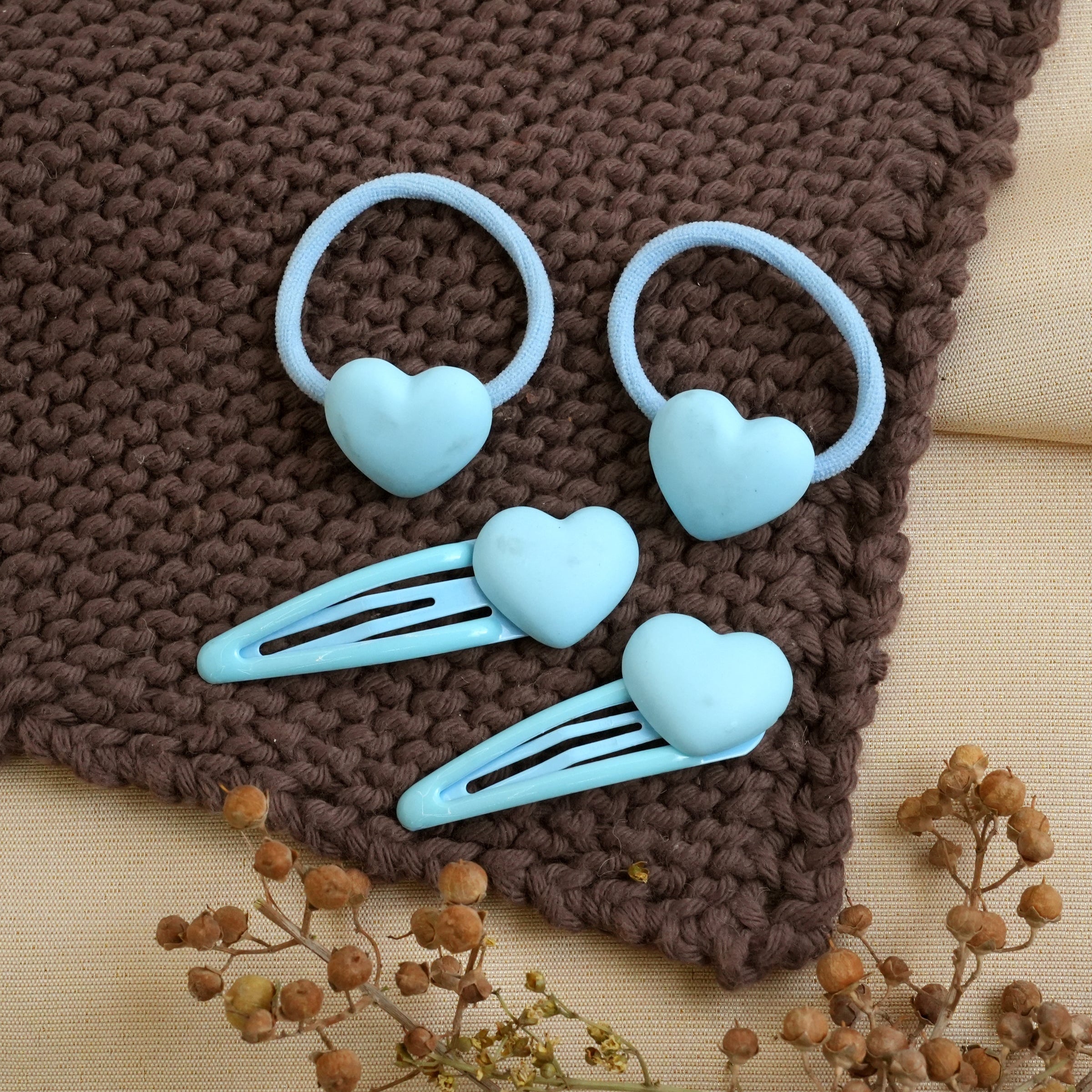 Sweetheart Hair Pin & Elastic Set