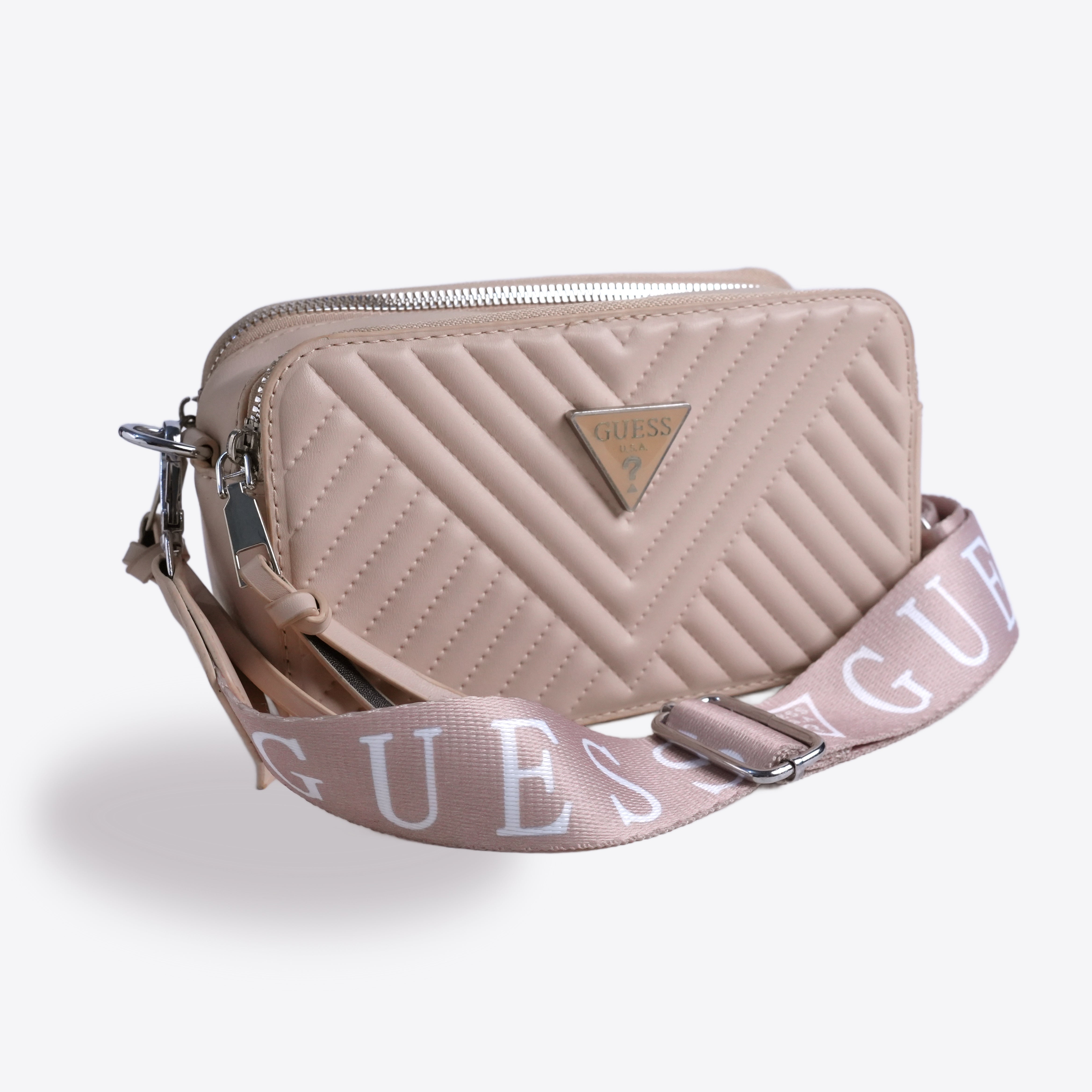 Women Quilted Leather Crossbody Bag