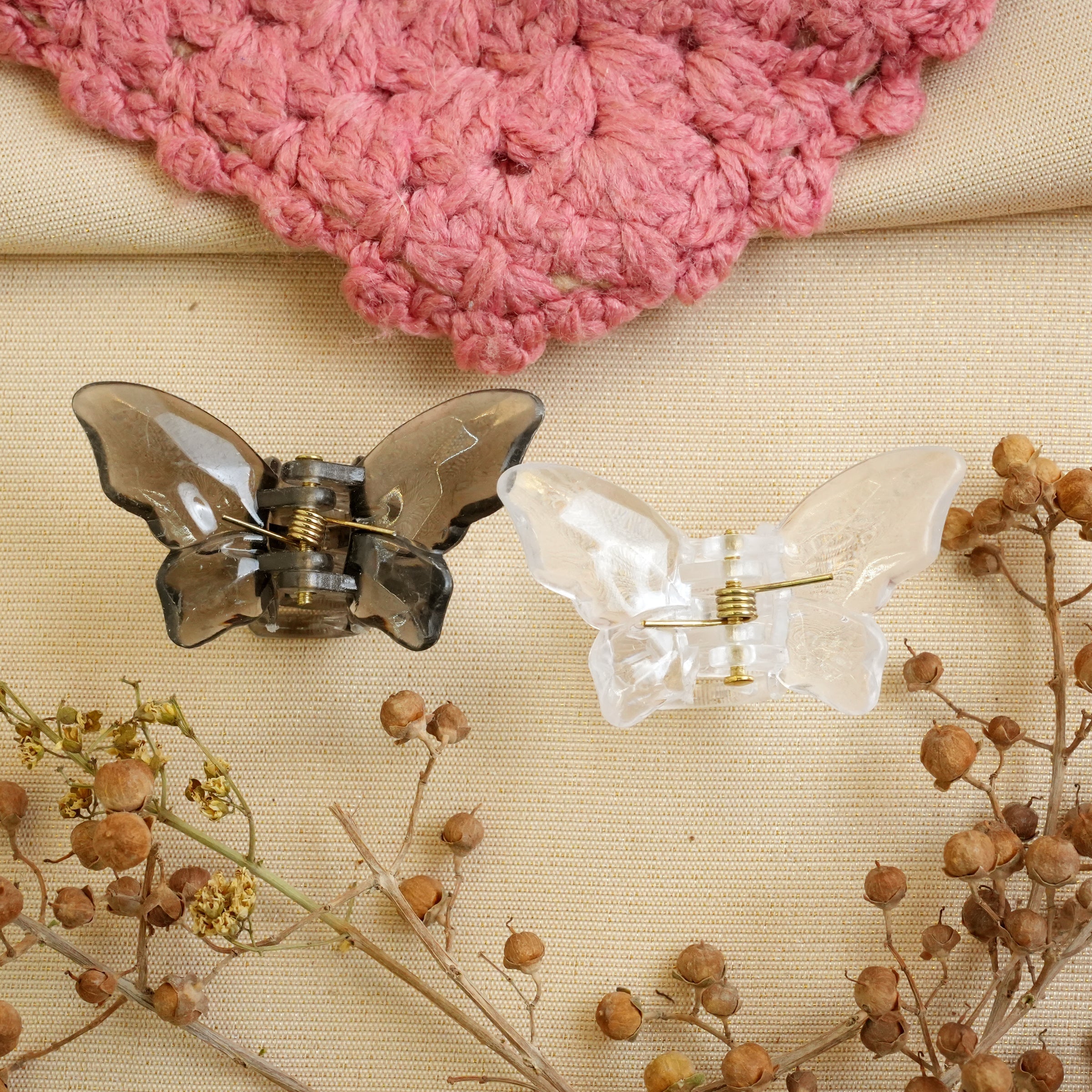 Elegant Butterfly Hair Catchers Pair