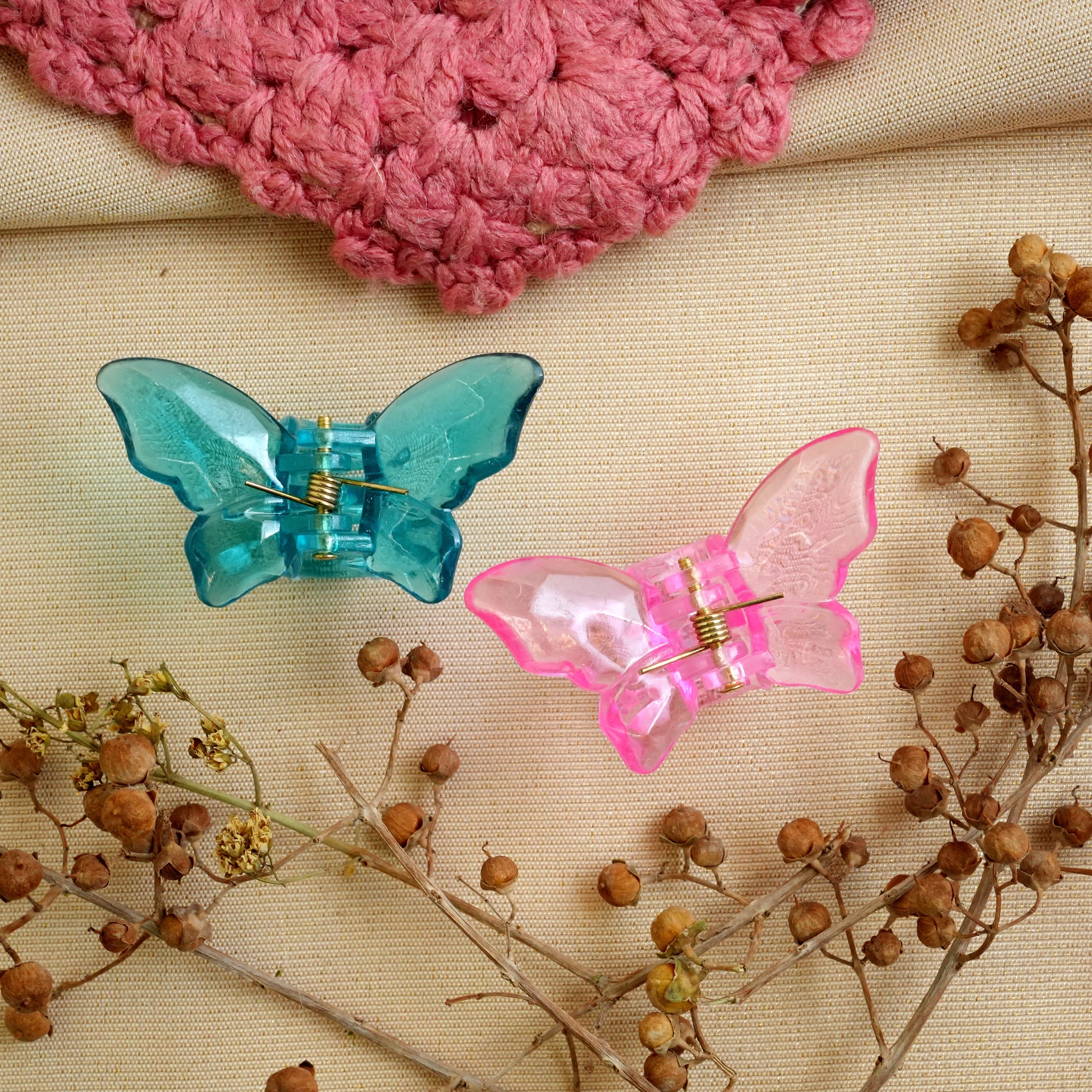 Elegant Butterfly Hair Catchers Pair