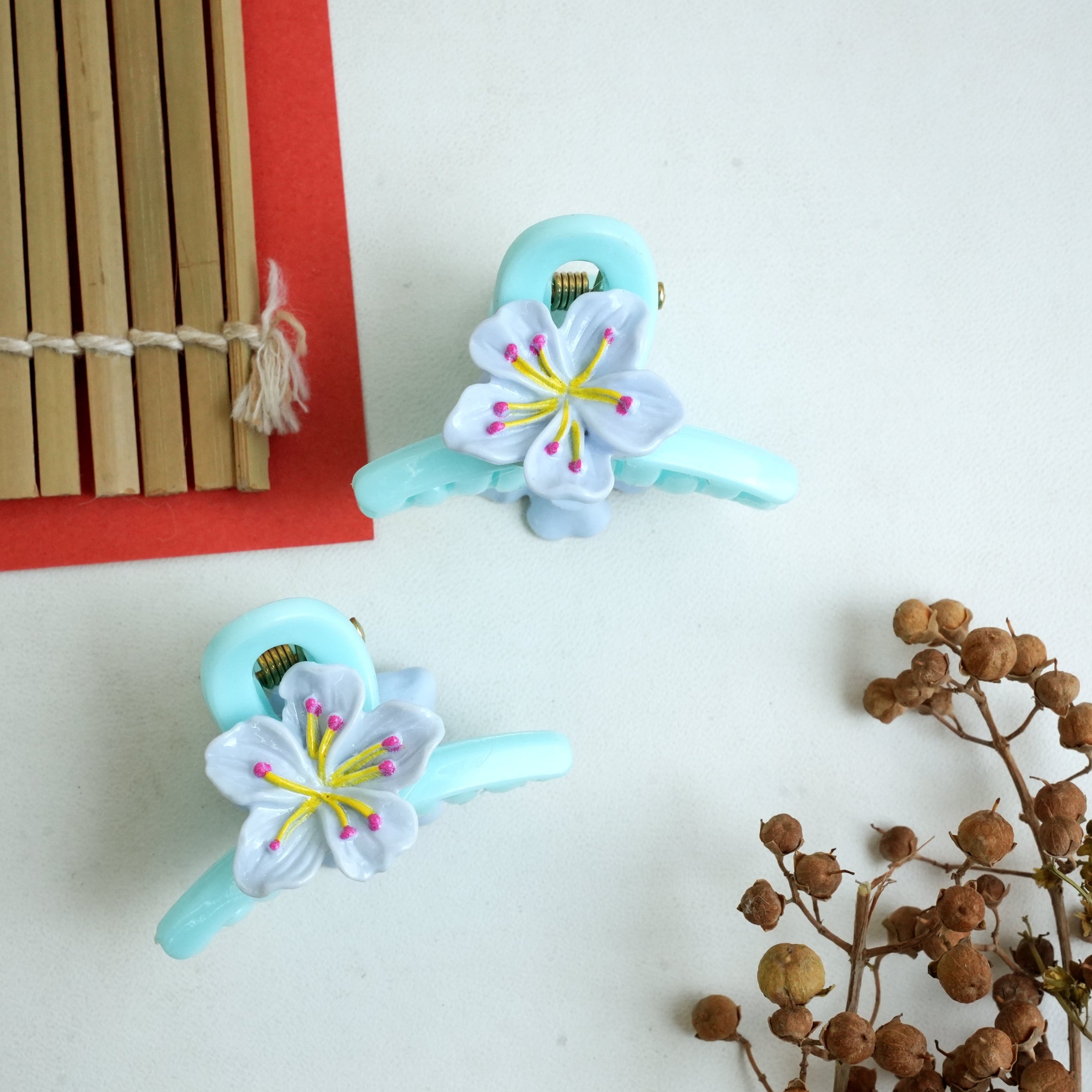 Blooming Flower Hair Clip Pair