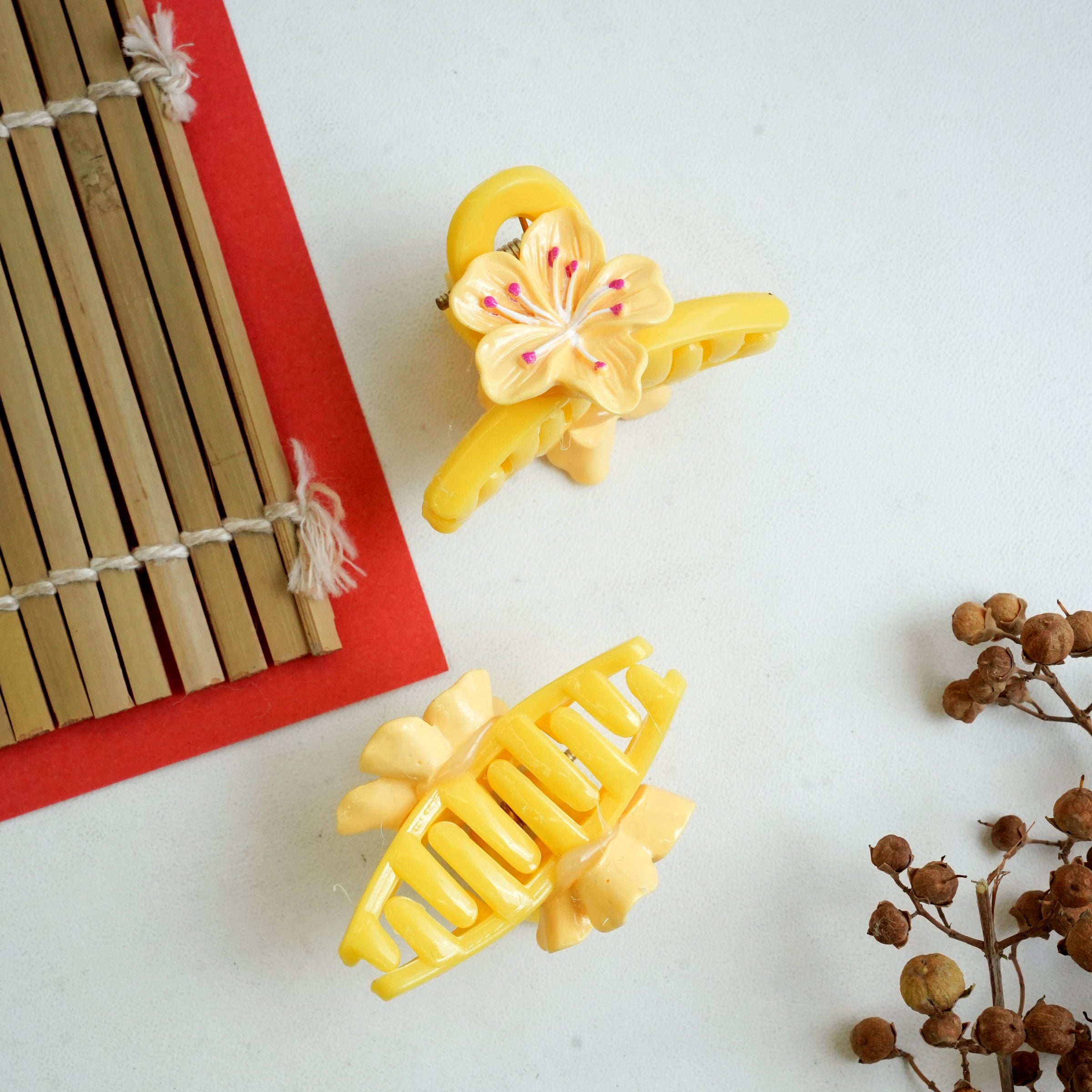Blooming Flower Hair Clip Pair