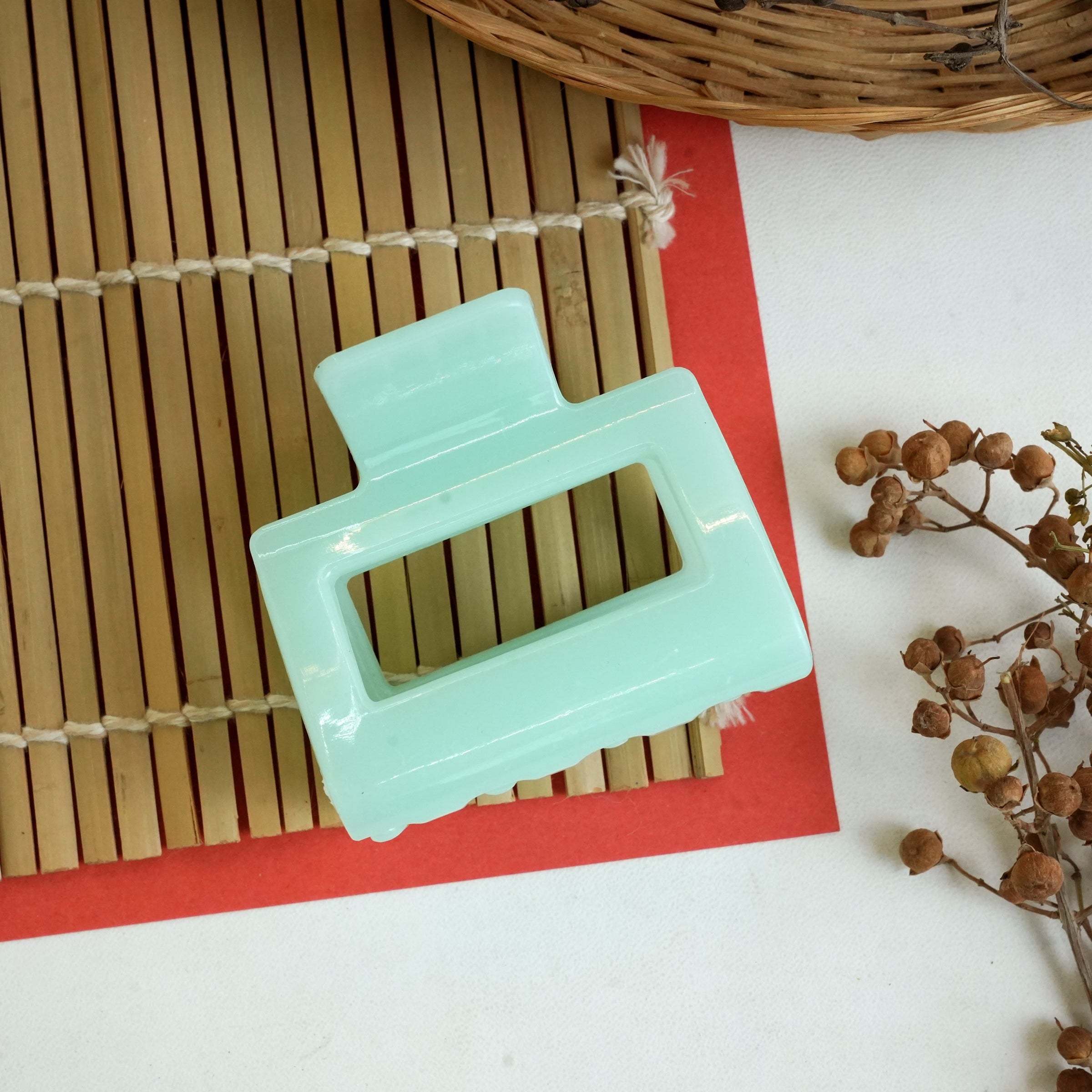Pastel Rectangular Hair Claw Clips