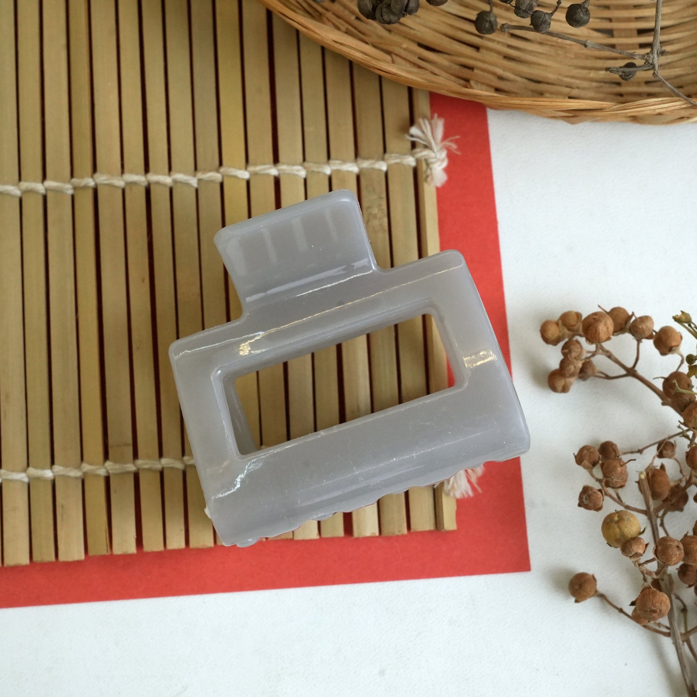 Pastel Rectangular Hair Claw Clips