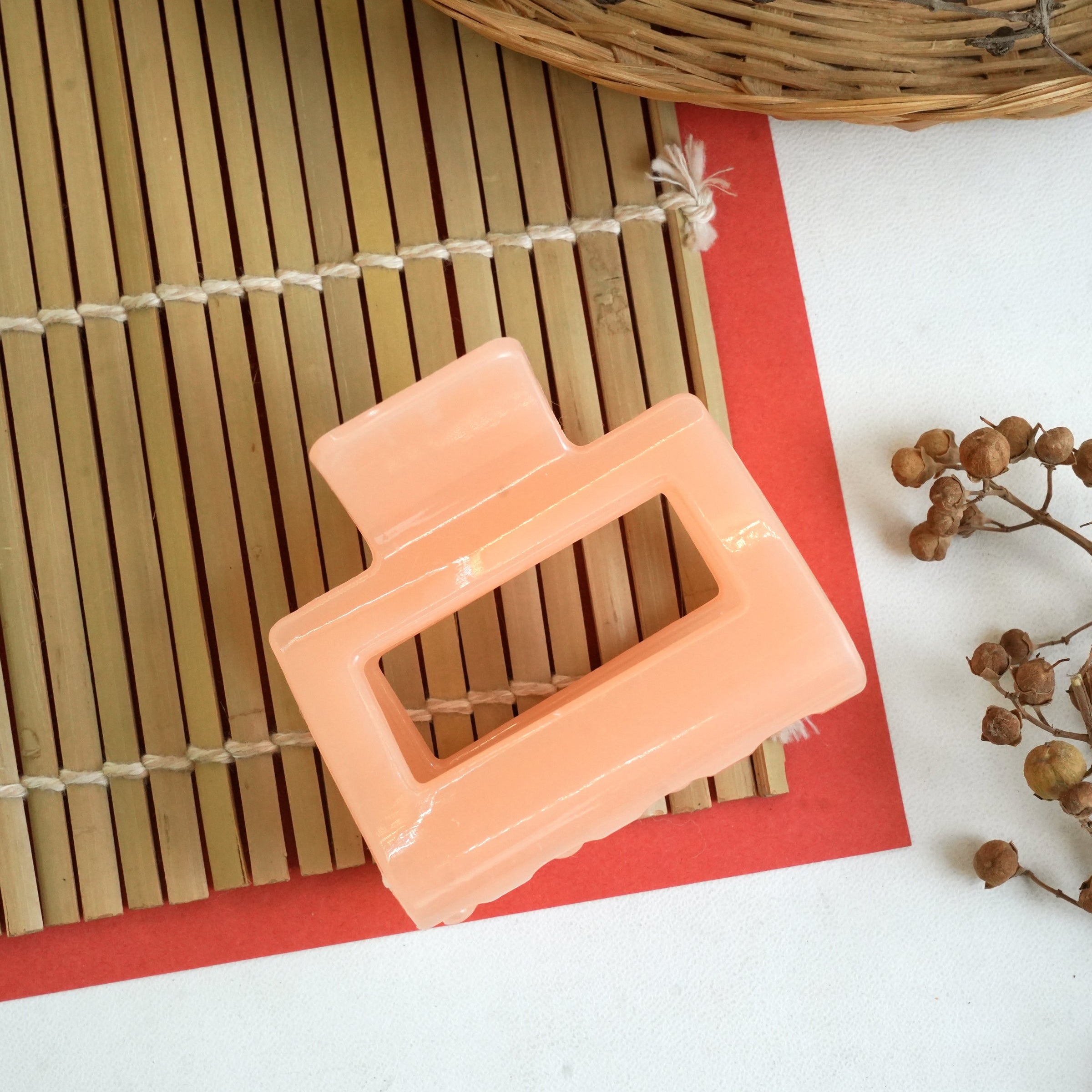 Pastel Rectangular Hair Claw Clips