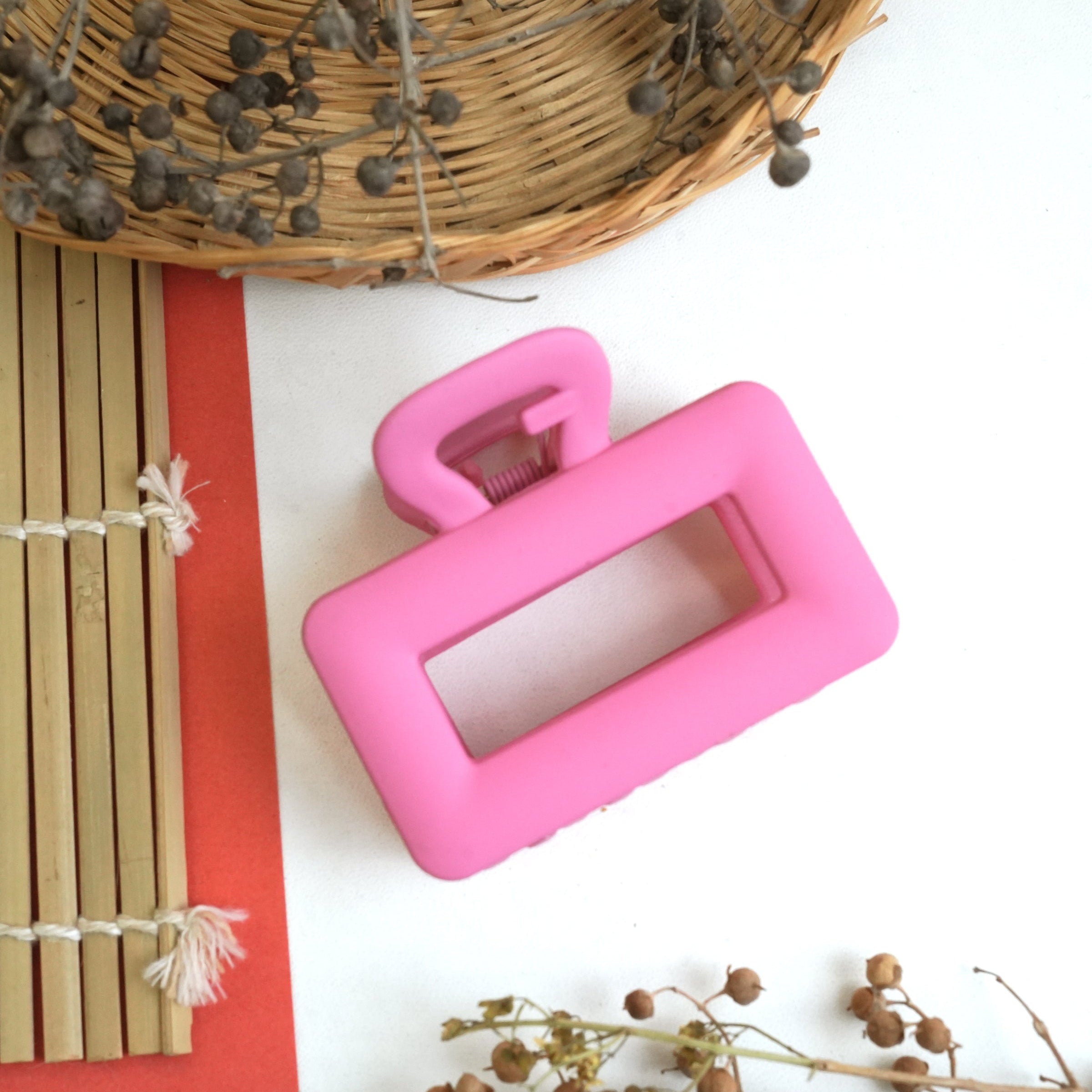 Bold Matte Rectangular Hair Claw Clip 1 pc