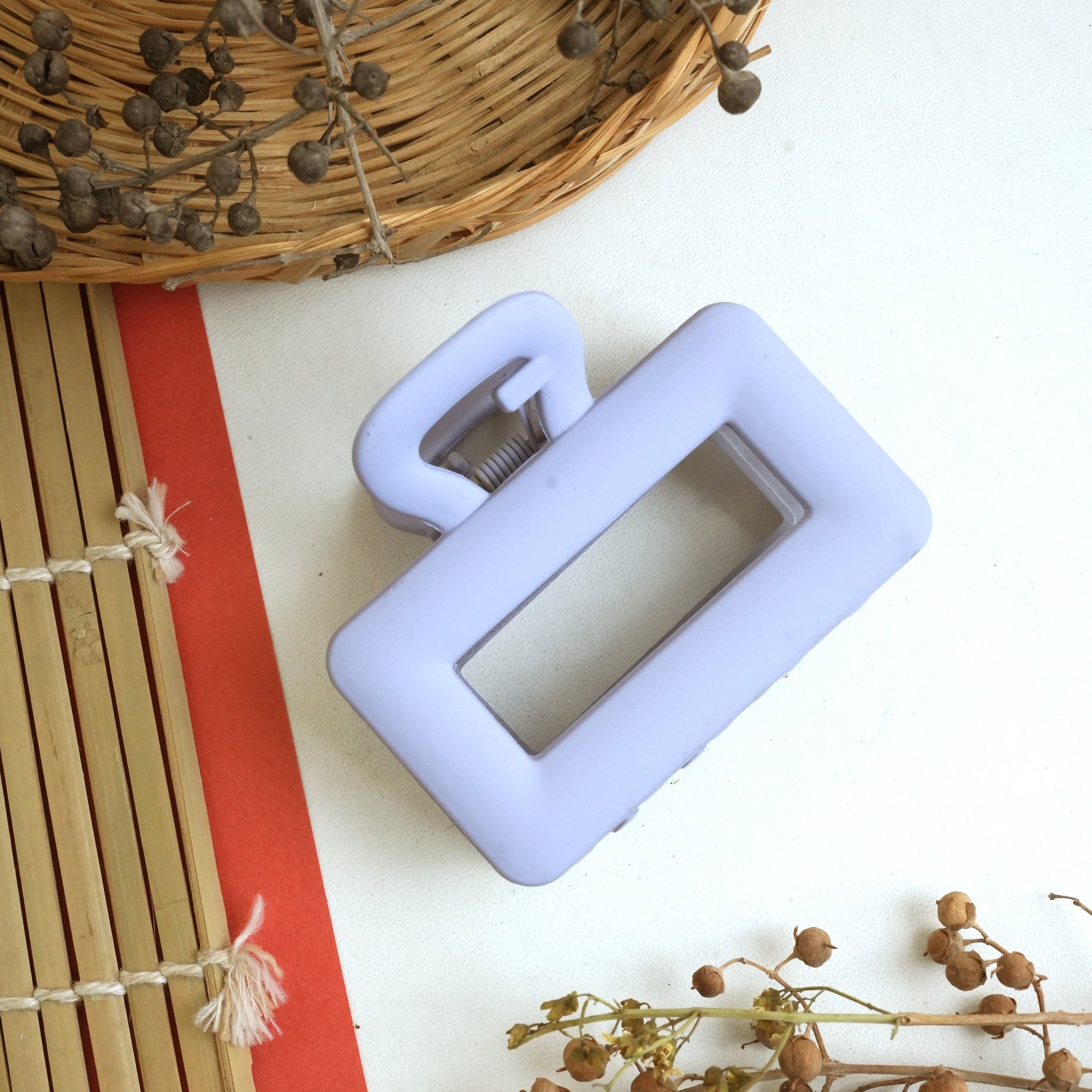 Bold Matte Rectangular Hair Claw Clip 1 pc