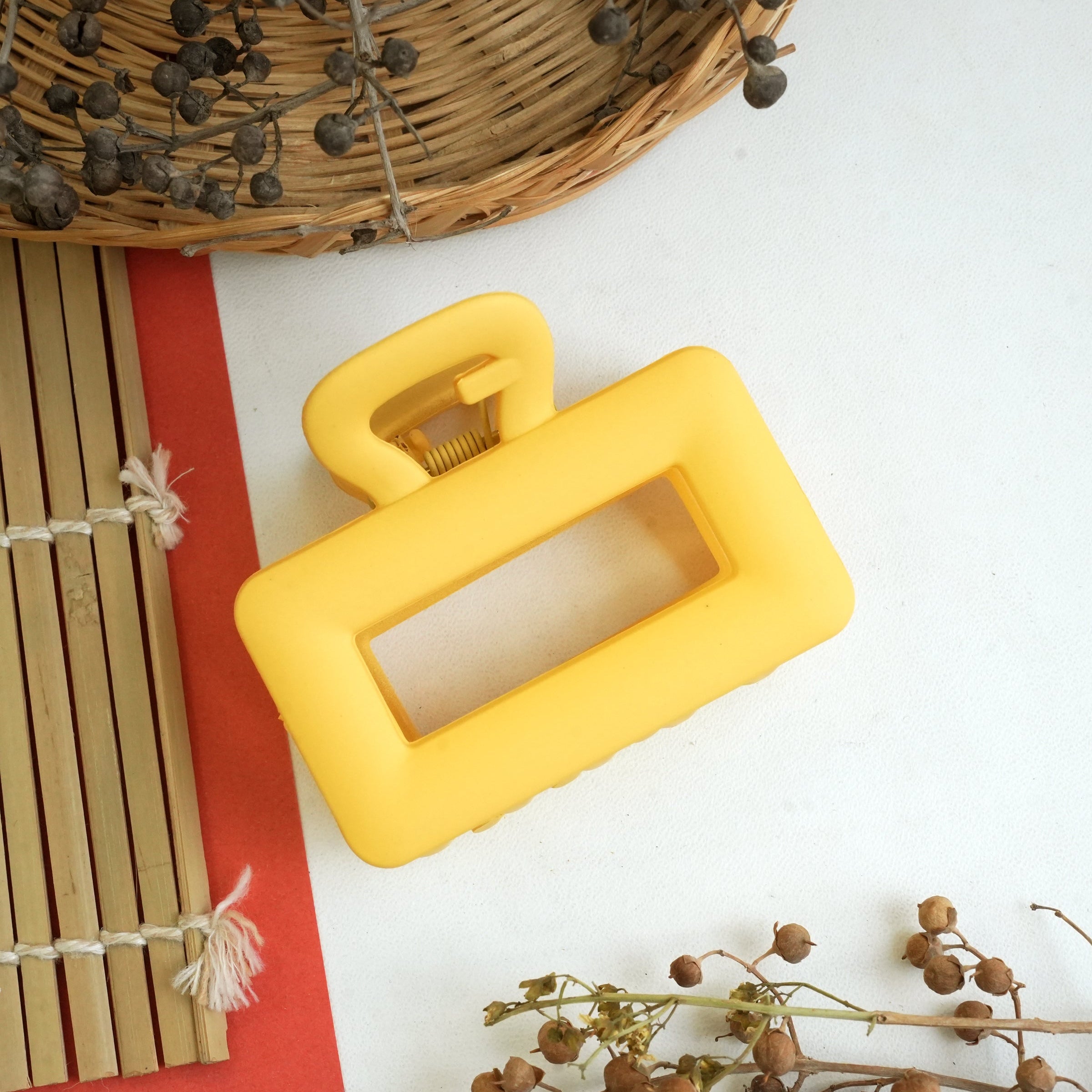 Bold Matte Rectangular Hair Claw Clip 1 pc