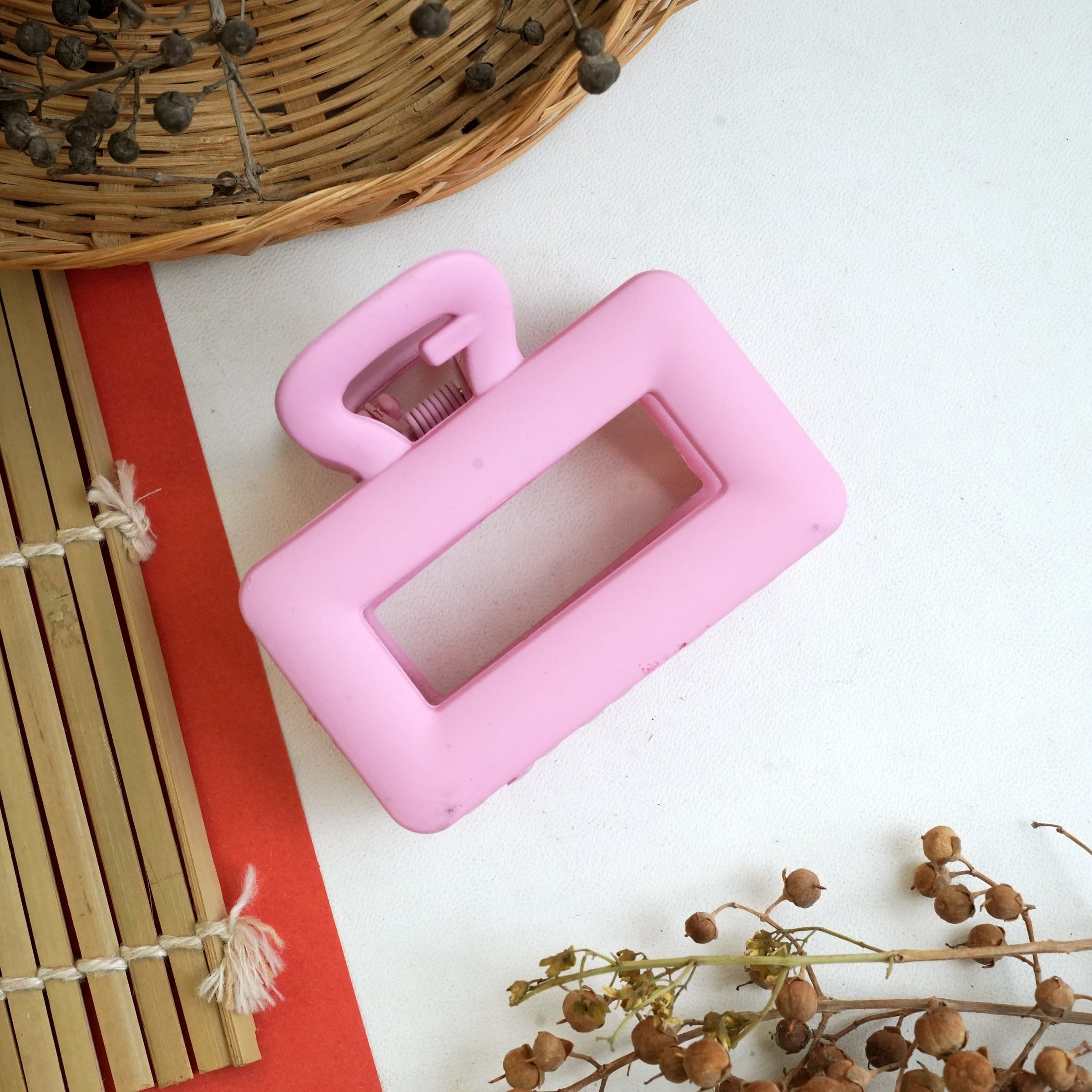 Bold Matte Rectangular Hair Claw Clip 1 pc