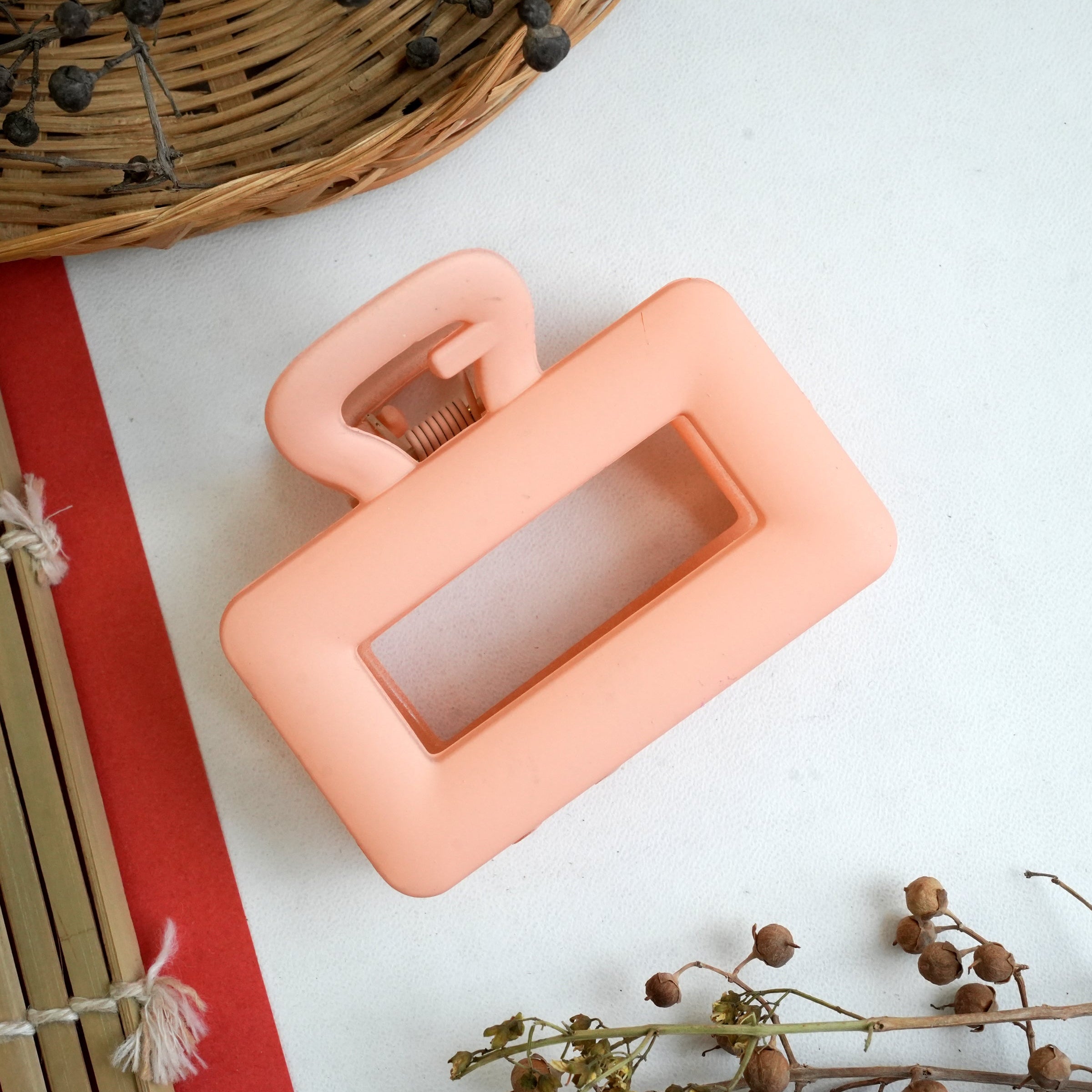 Bold Matte Rectangular Hair Claw Clip 1 pc