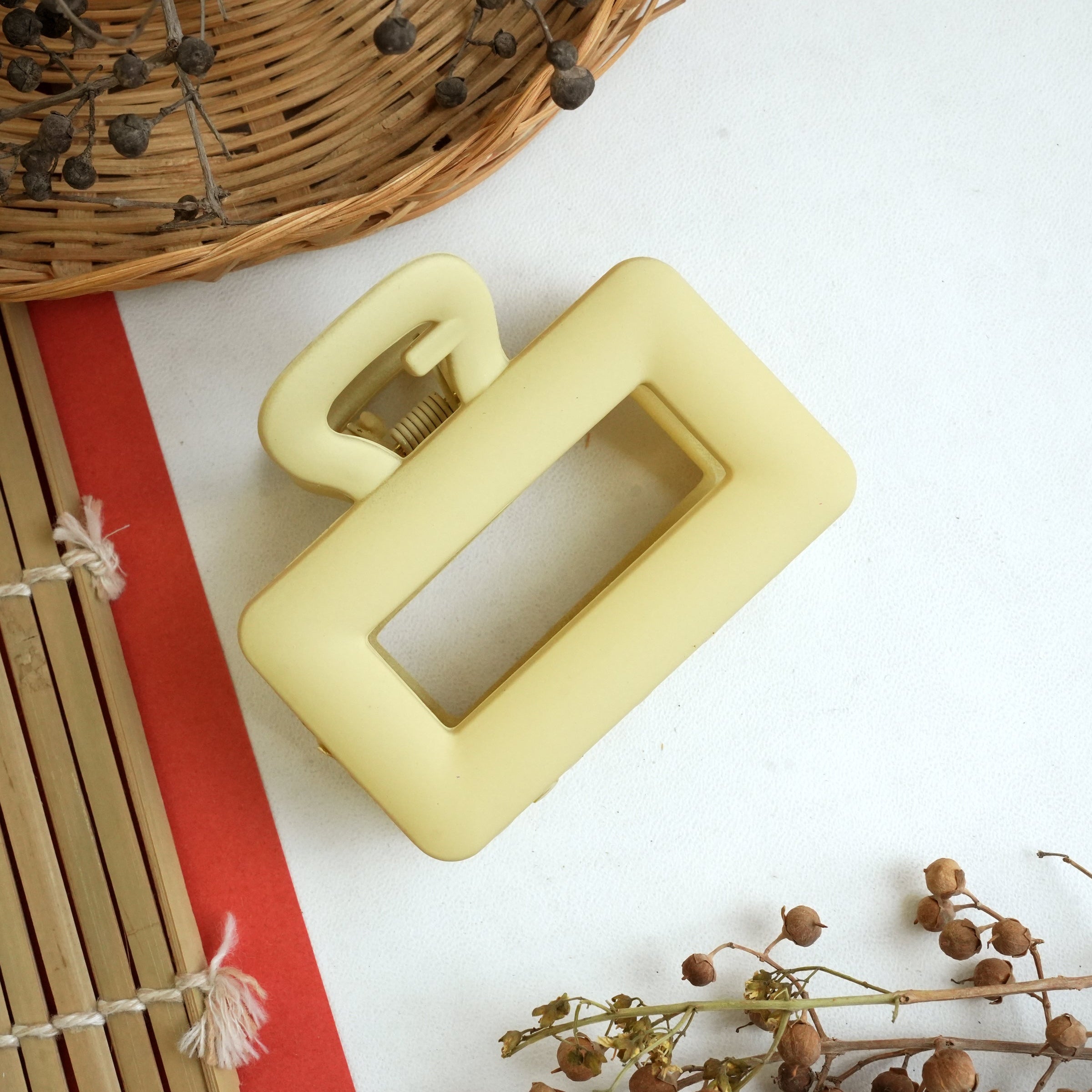 Bold Matte Rectangular Hair Claw Clip 1 pc