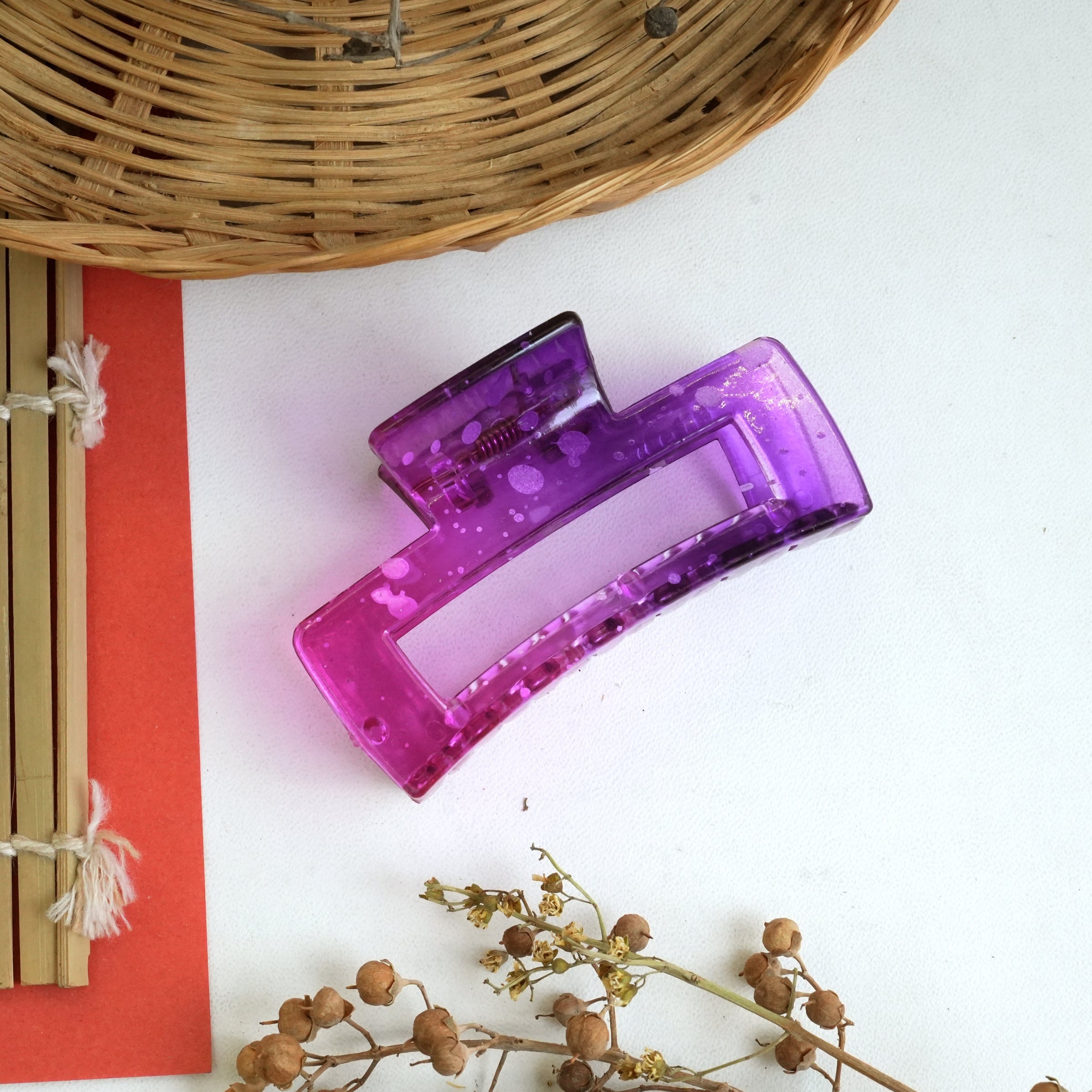 Translucent Rectangular Hair Claw