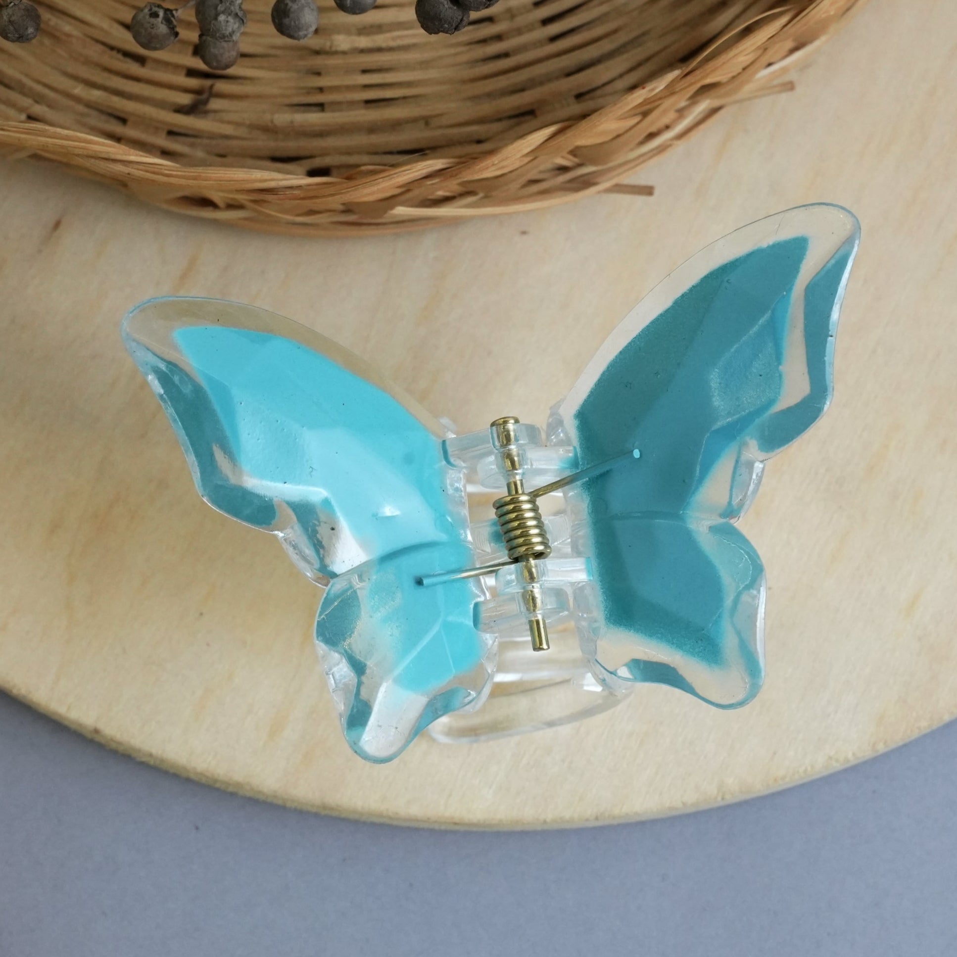 Crystal Butterfly Hair Claw Clips – Vibrant Wings Collection"
