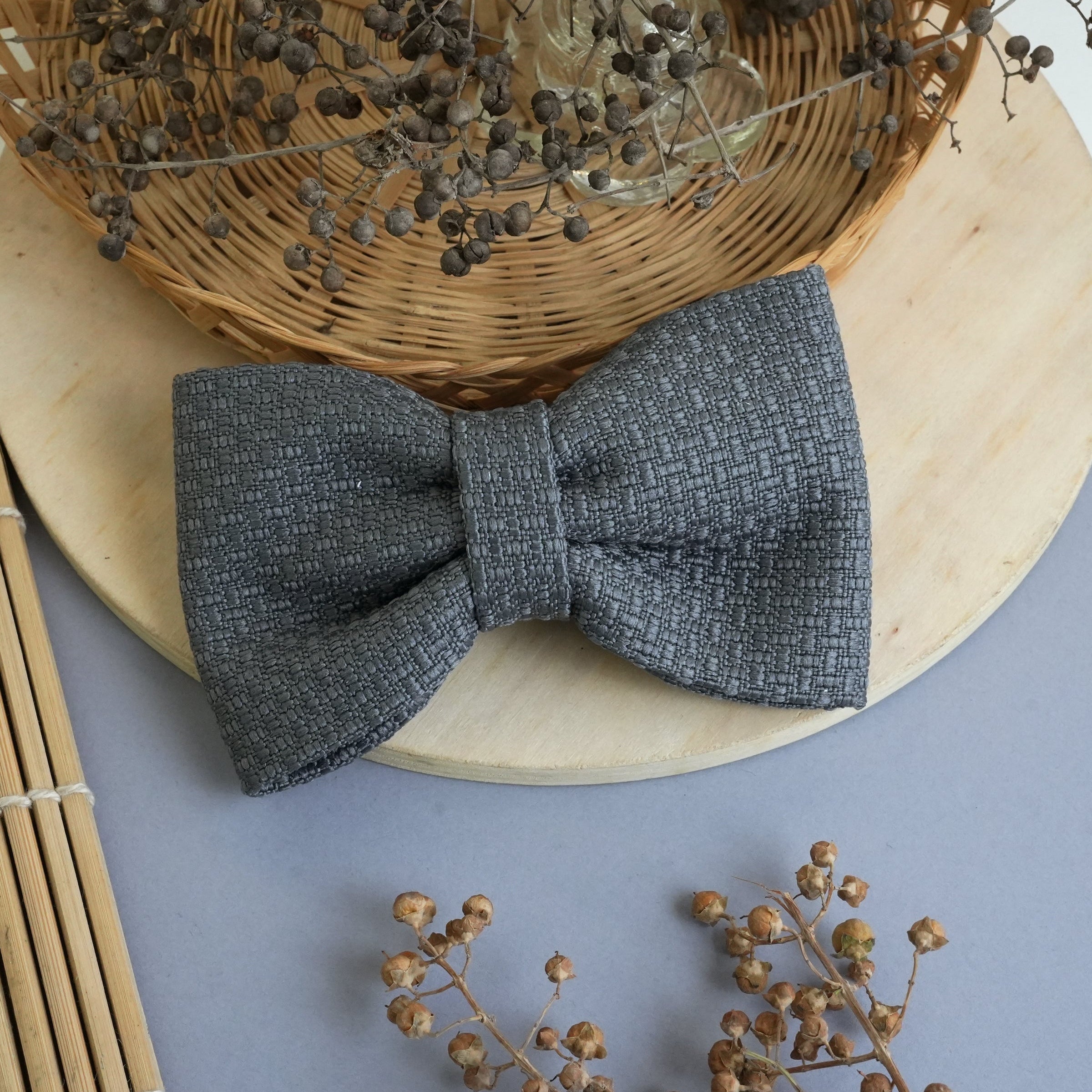 Textured Fabric Bow Hair Clips in Vibrant Colors