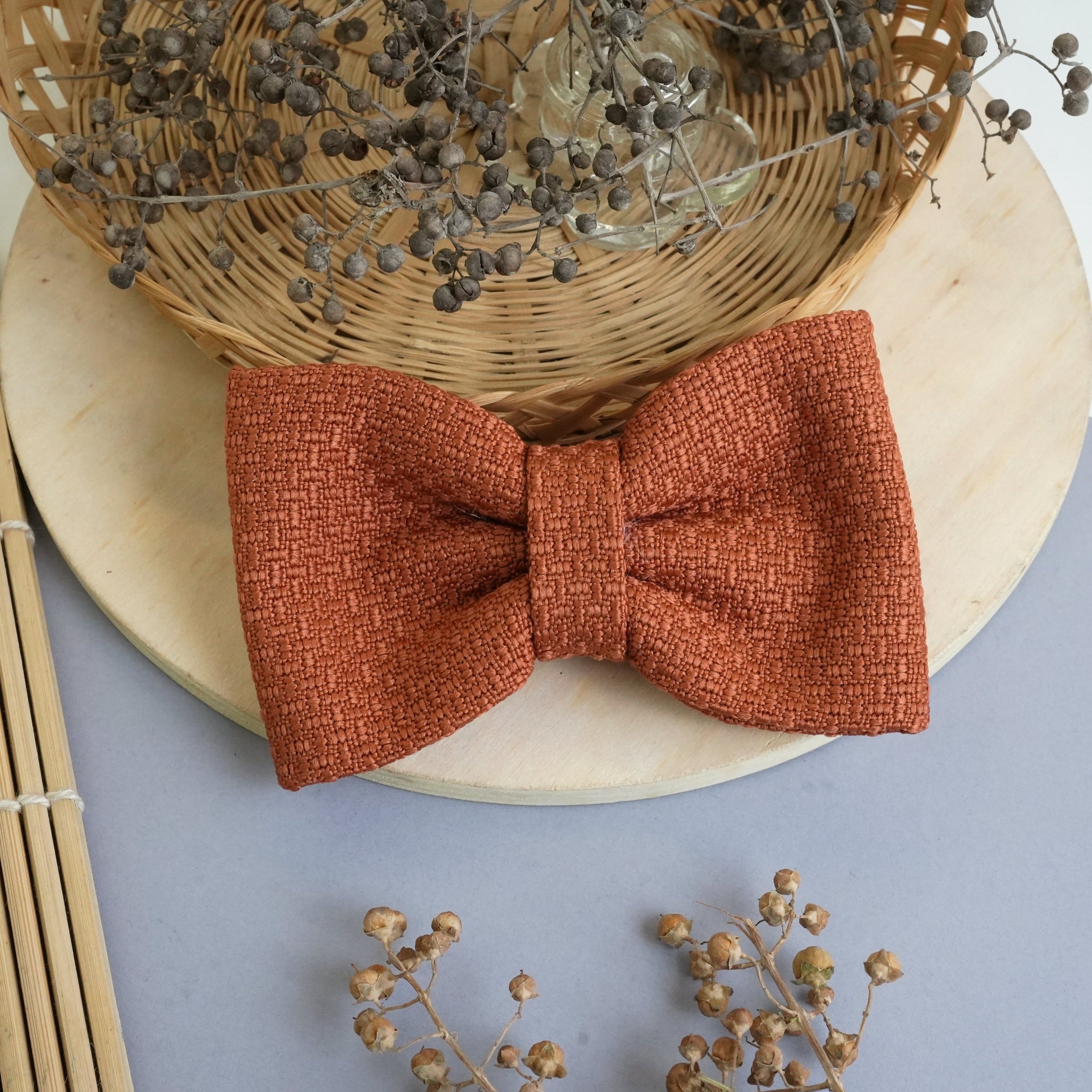 Textured Fabric Bow Hair Clips in Vibrant Colors