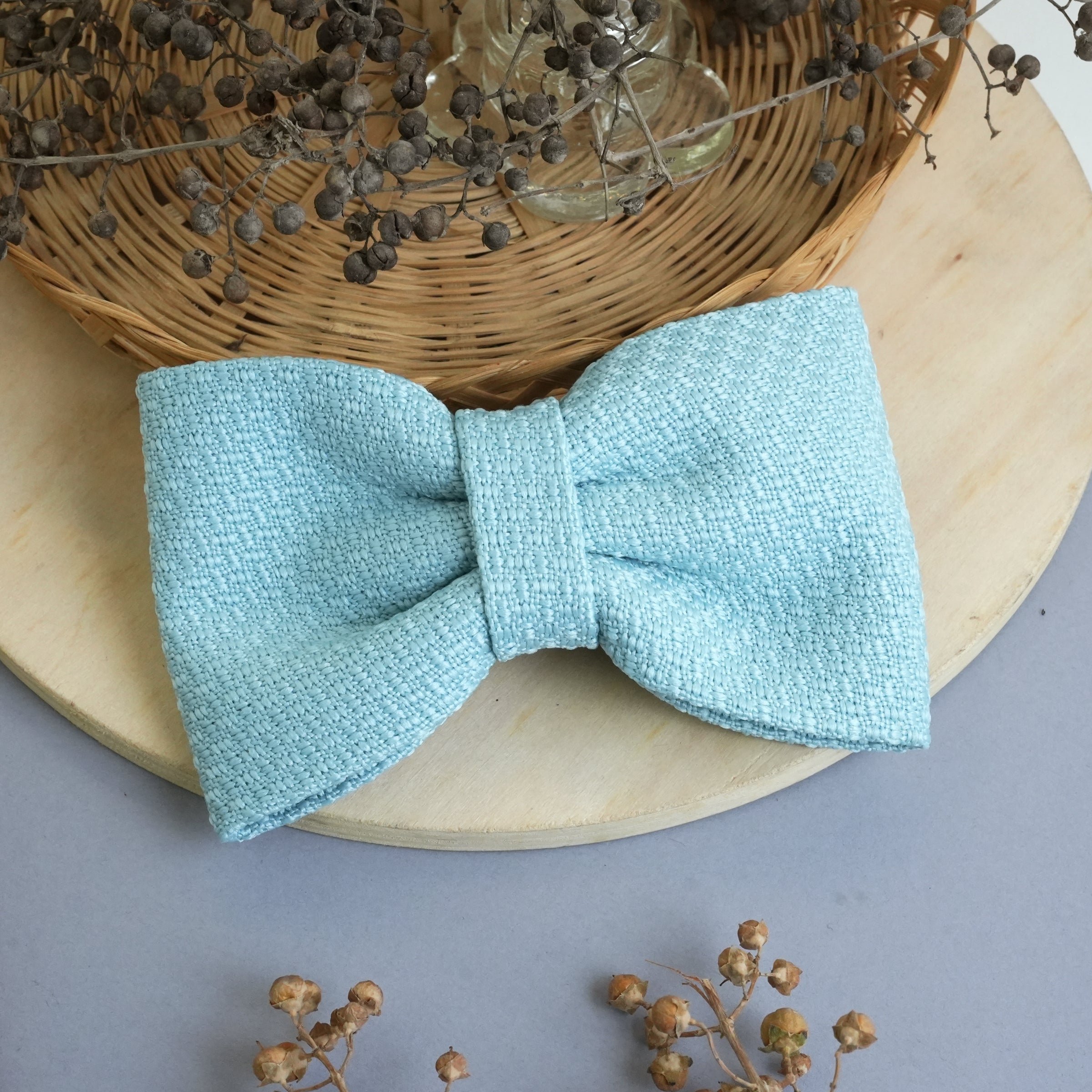 Textured Fabric Bow Hair Clips in Vibrant Colors