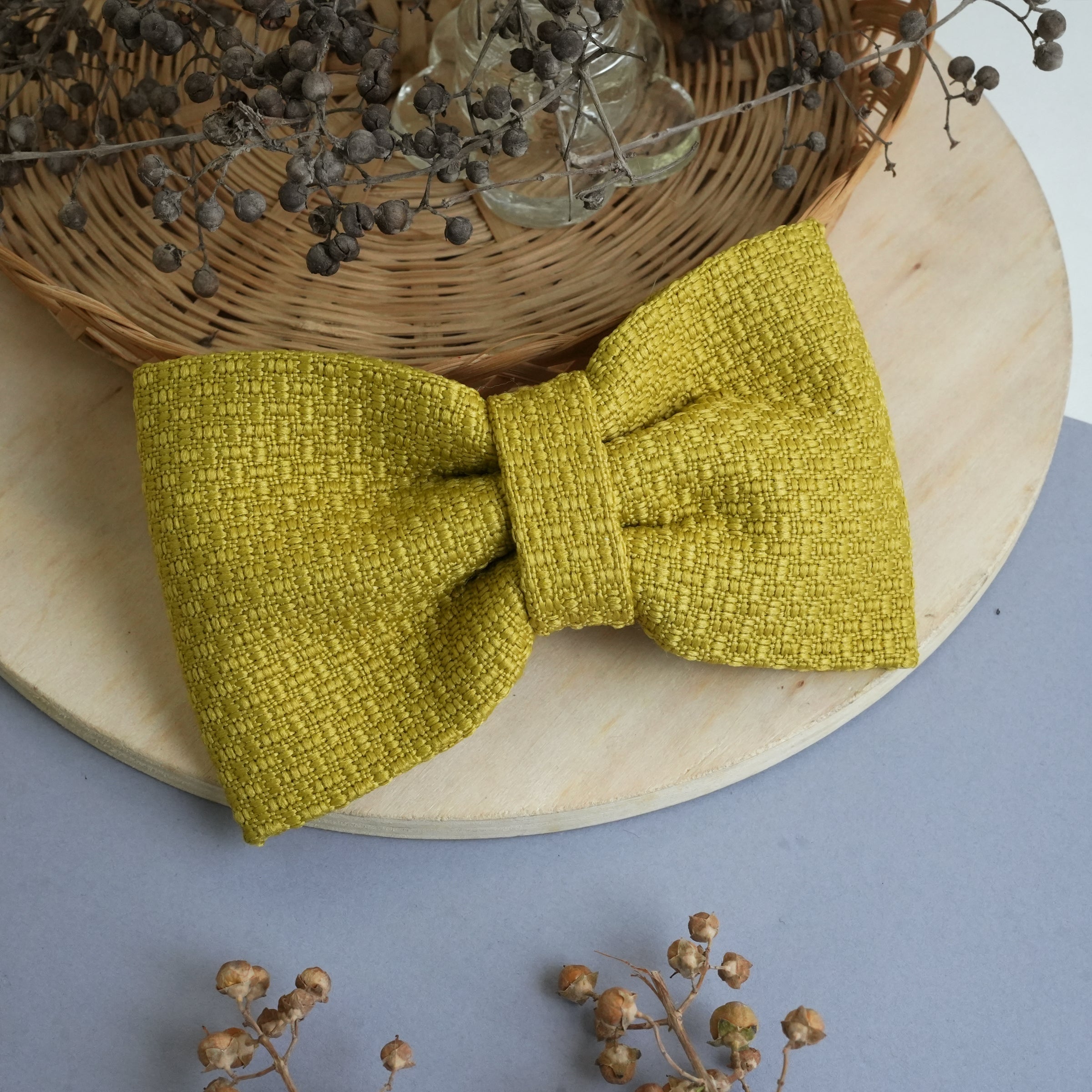 Textured Fabric Bow Hair Clips in Vibrant Colors