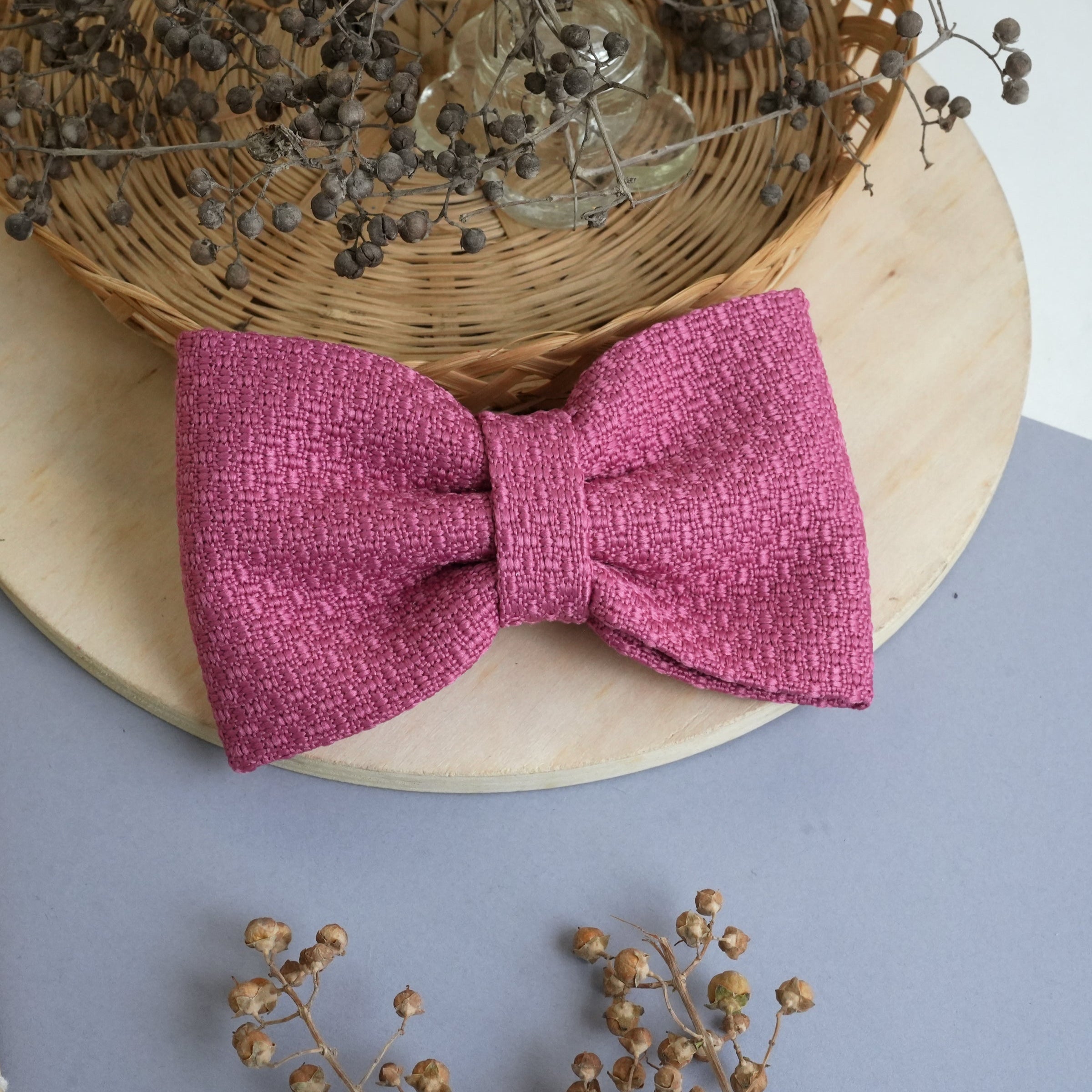 Textured Fabric Bow Hair Clips in Vibrant Colors