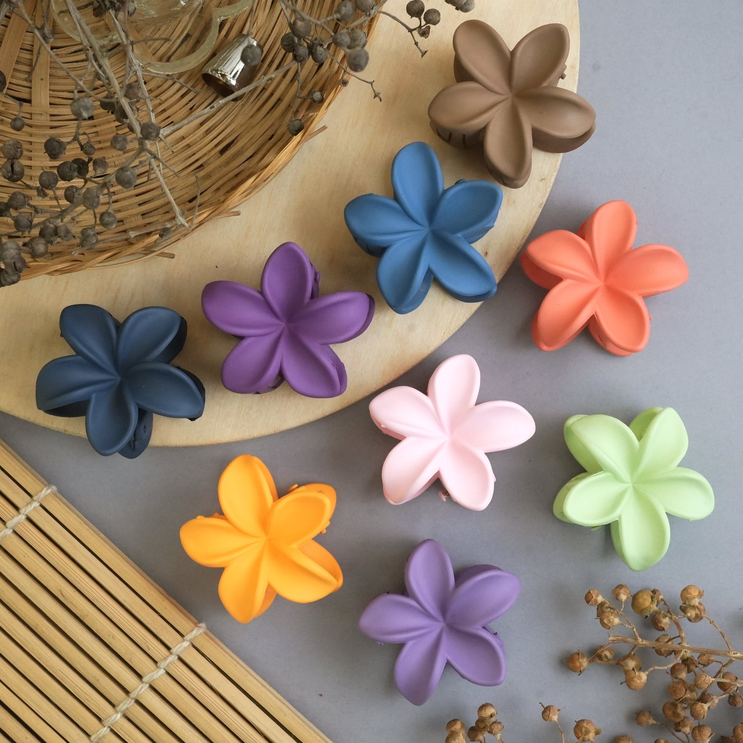 Blossom Matte Flower Hair Claw Clip