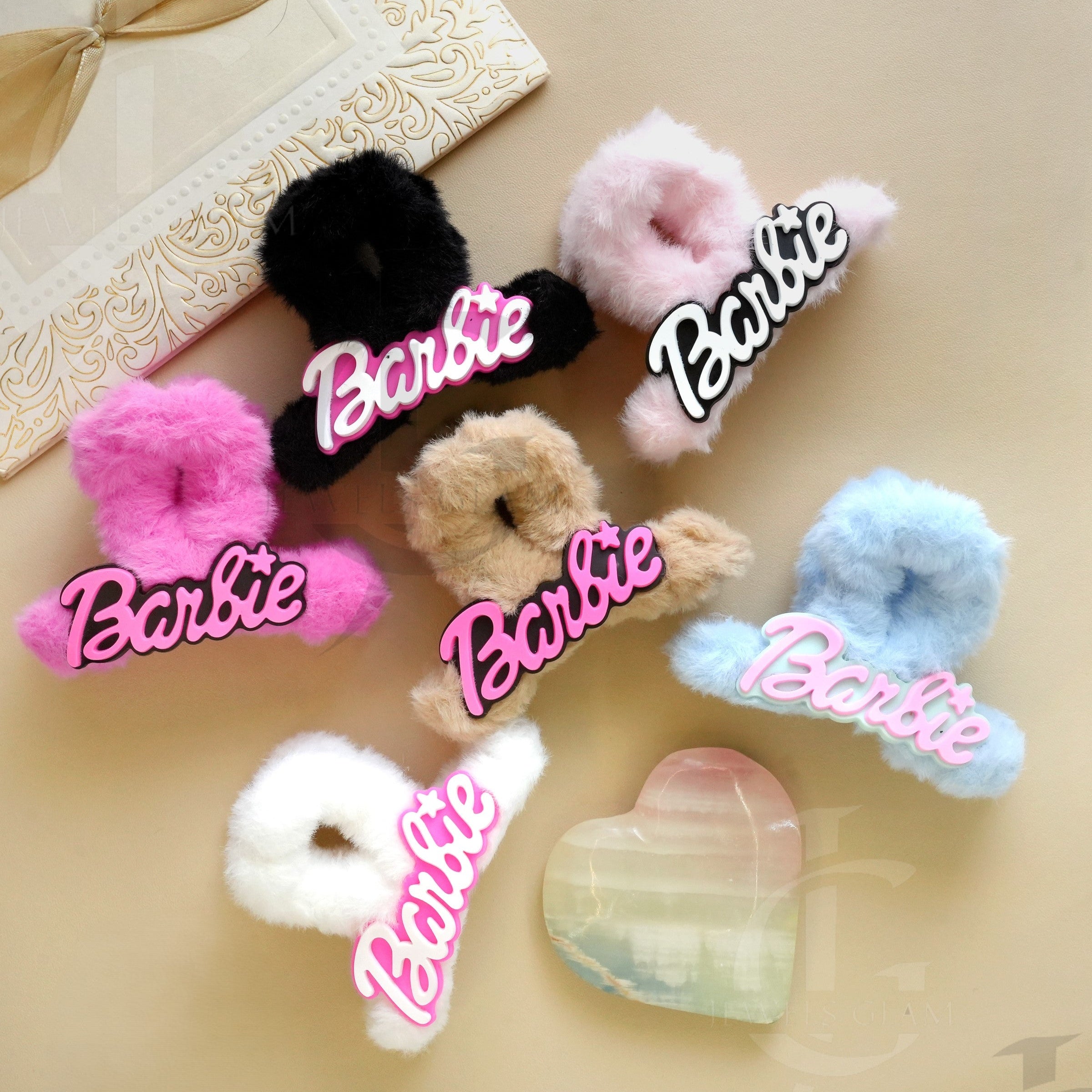 Barbie Plush Hair Catcher Claw Clip Medium