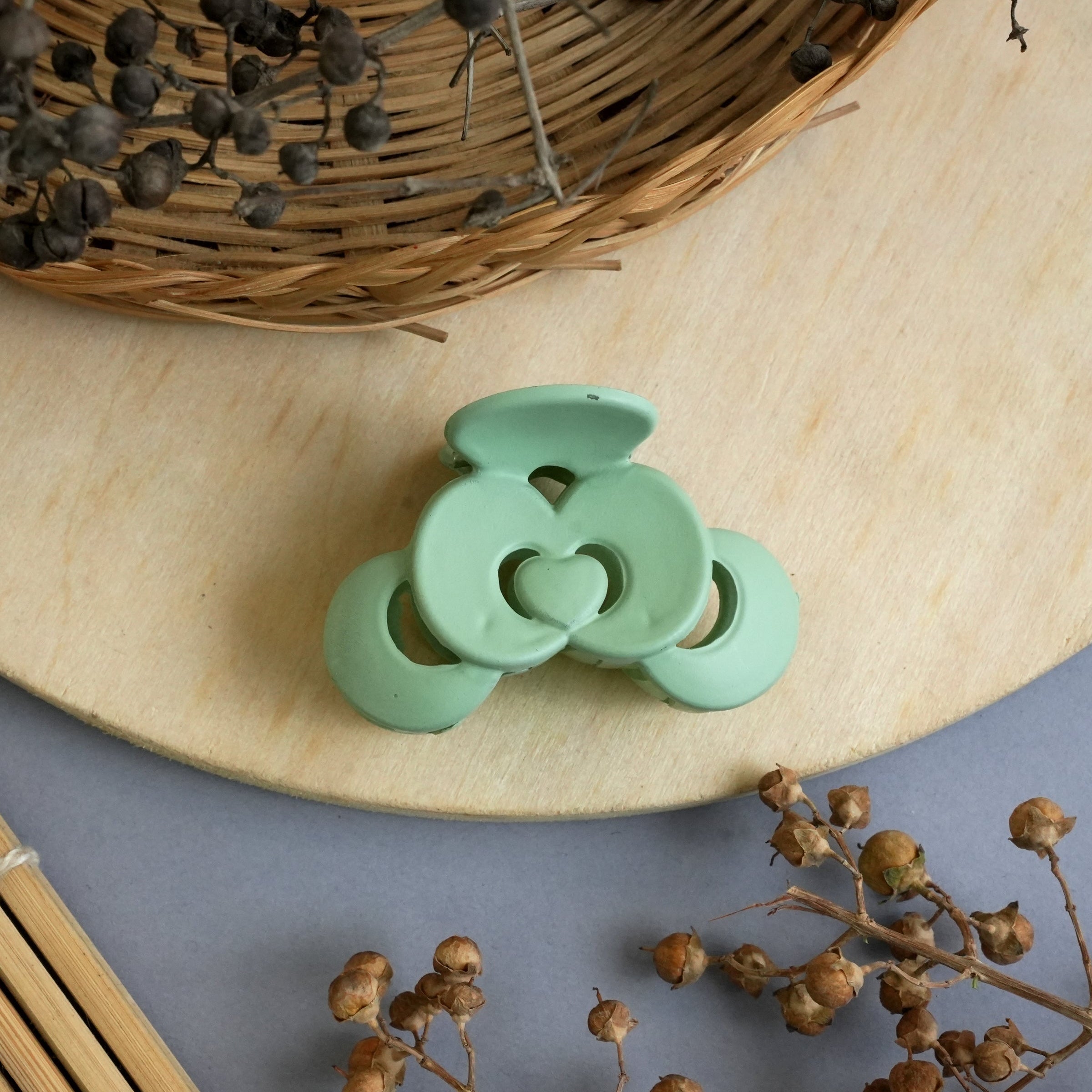 Triple Ring Matte Hair Claw Clips in Pastel Shades
