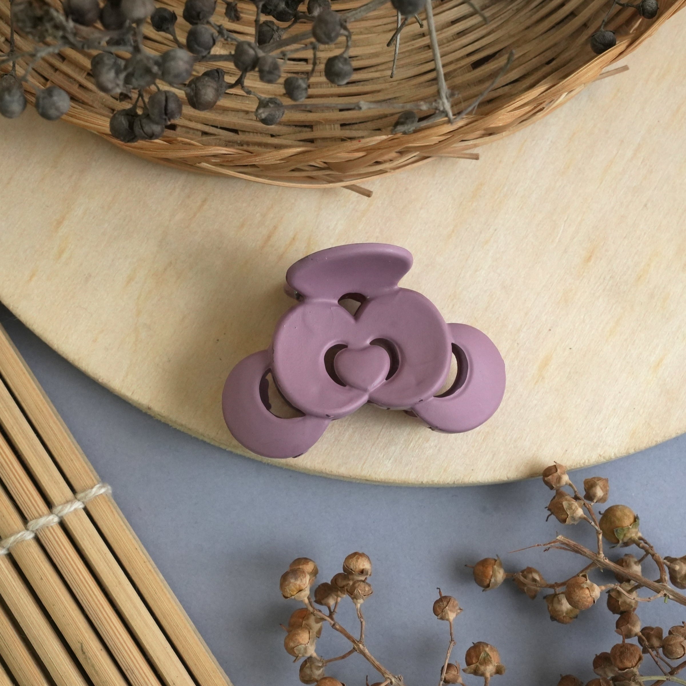 Triple Ring Matte Hair Claw Clips in Pastel Shades