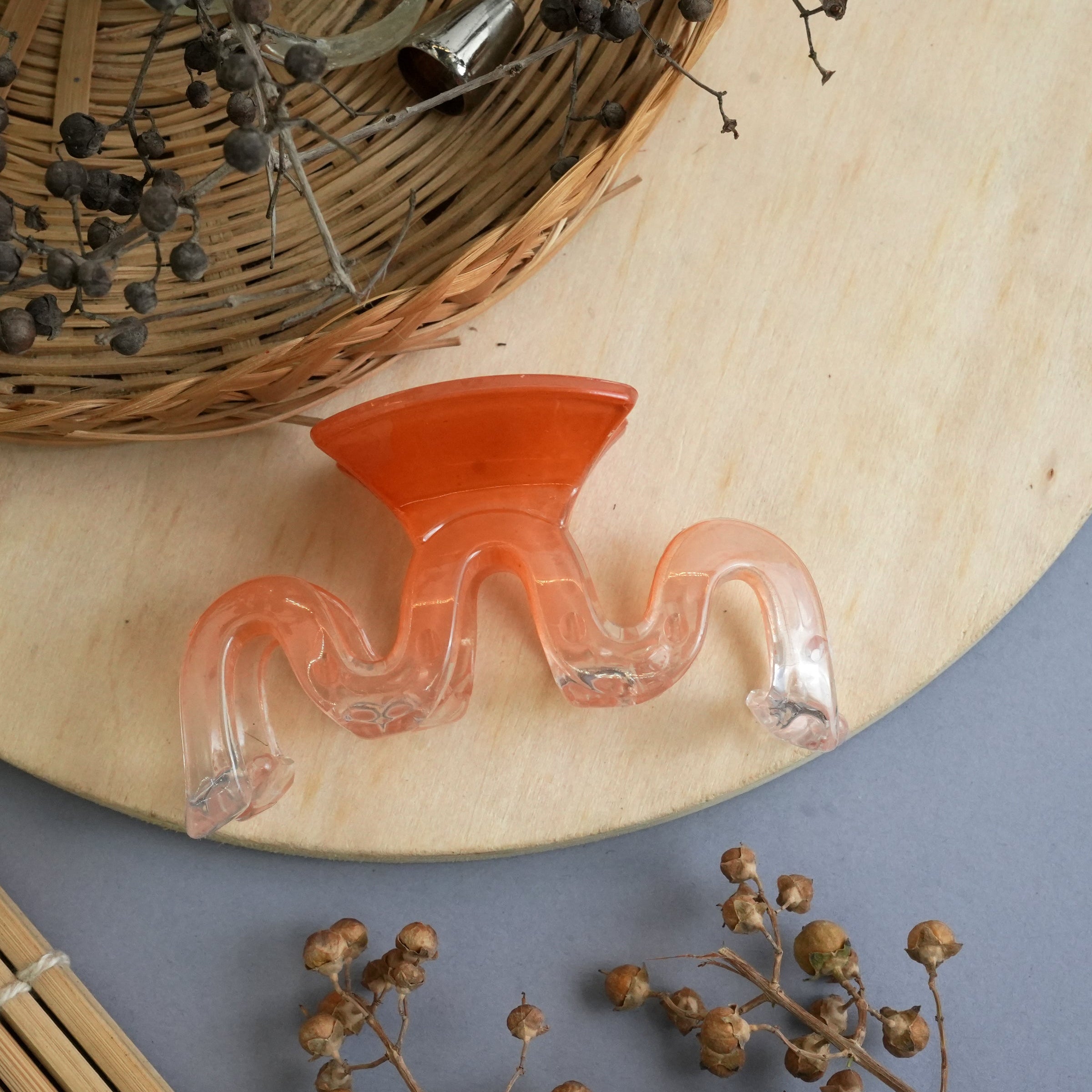 Wave Design Multicolor Hair Claw Clips