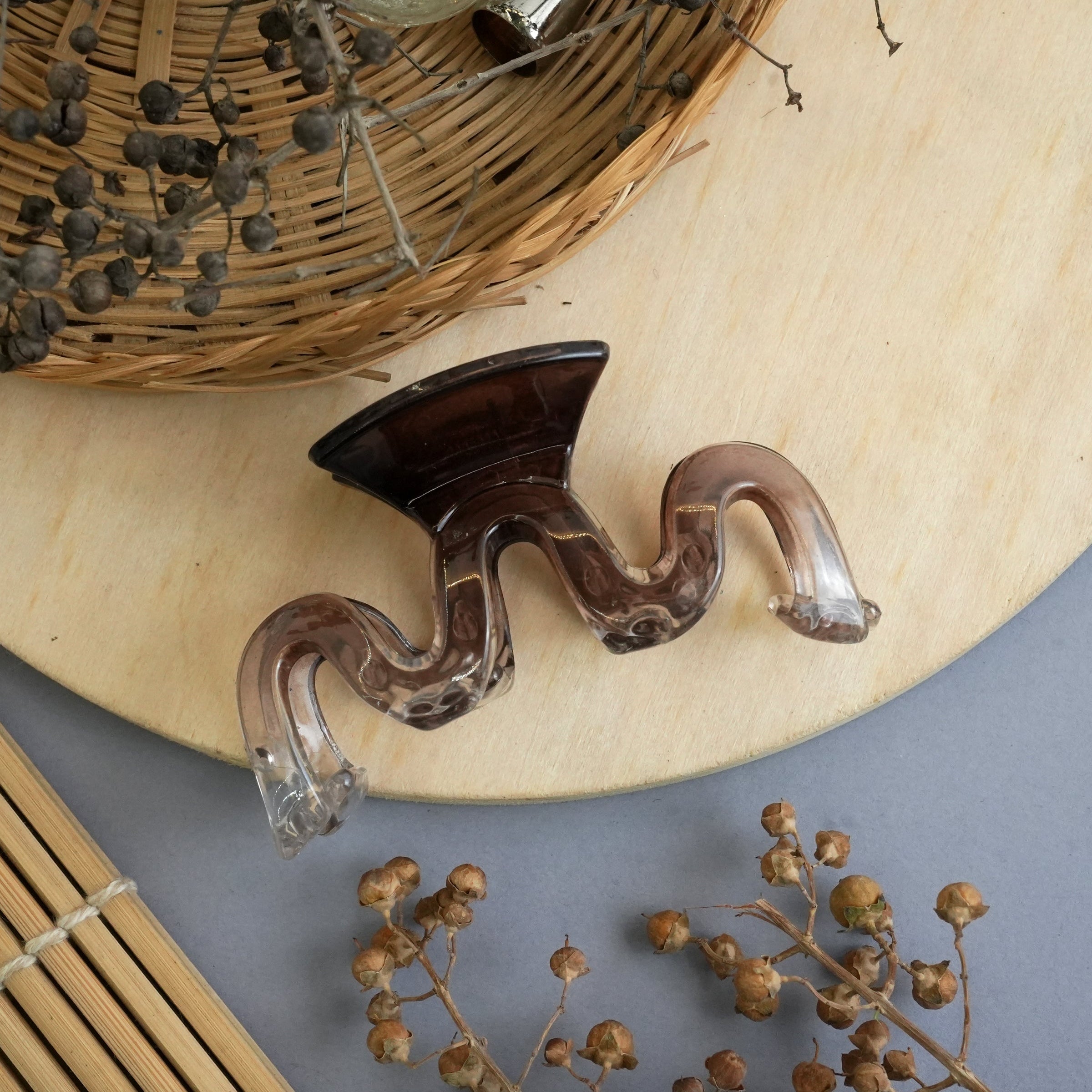 Wave Design Multicolor Hair Claw Clips
