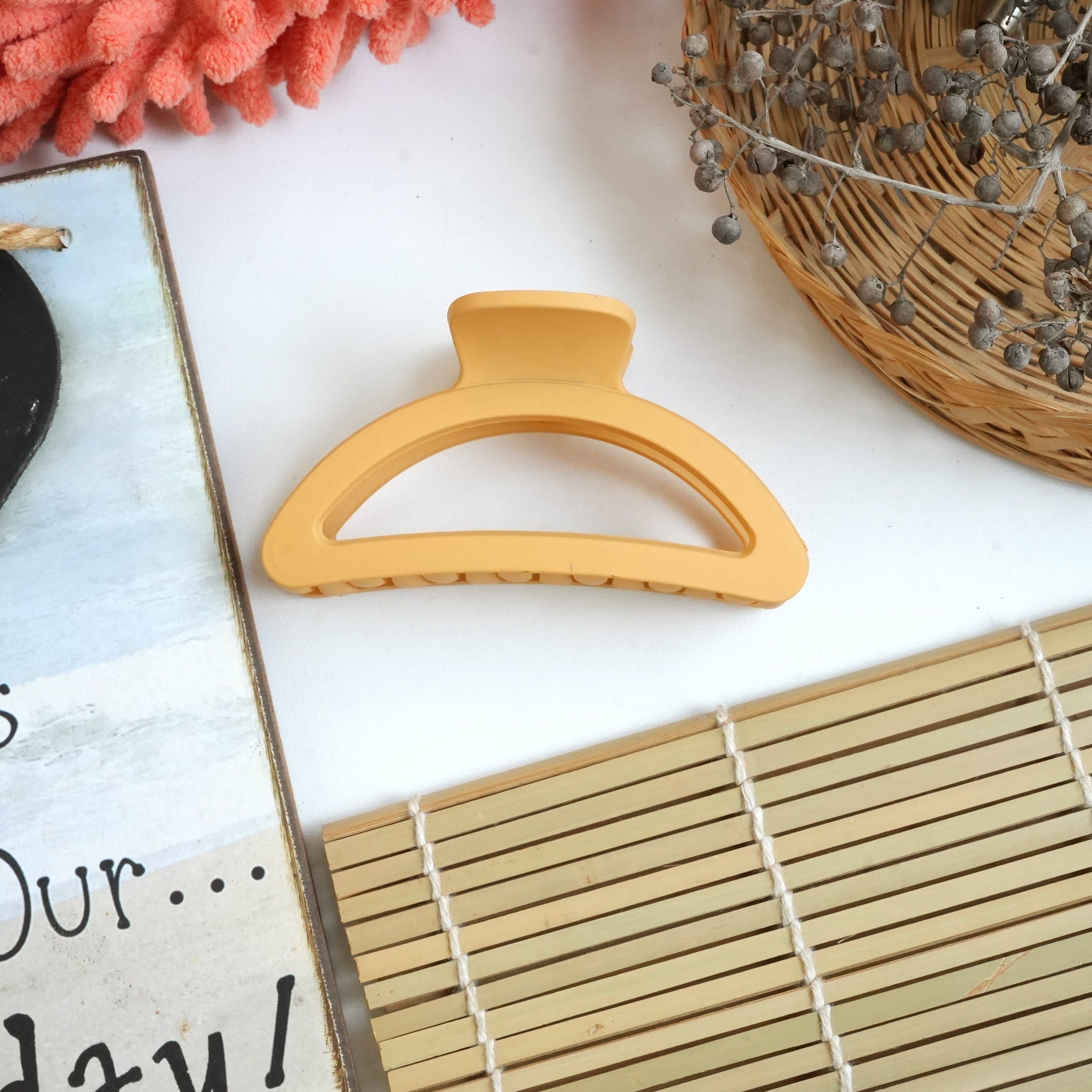 Multicolor Matte Hair Claw Clips